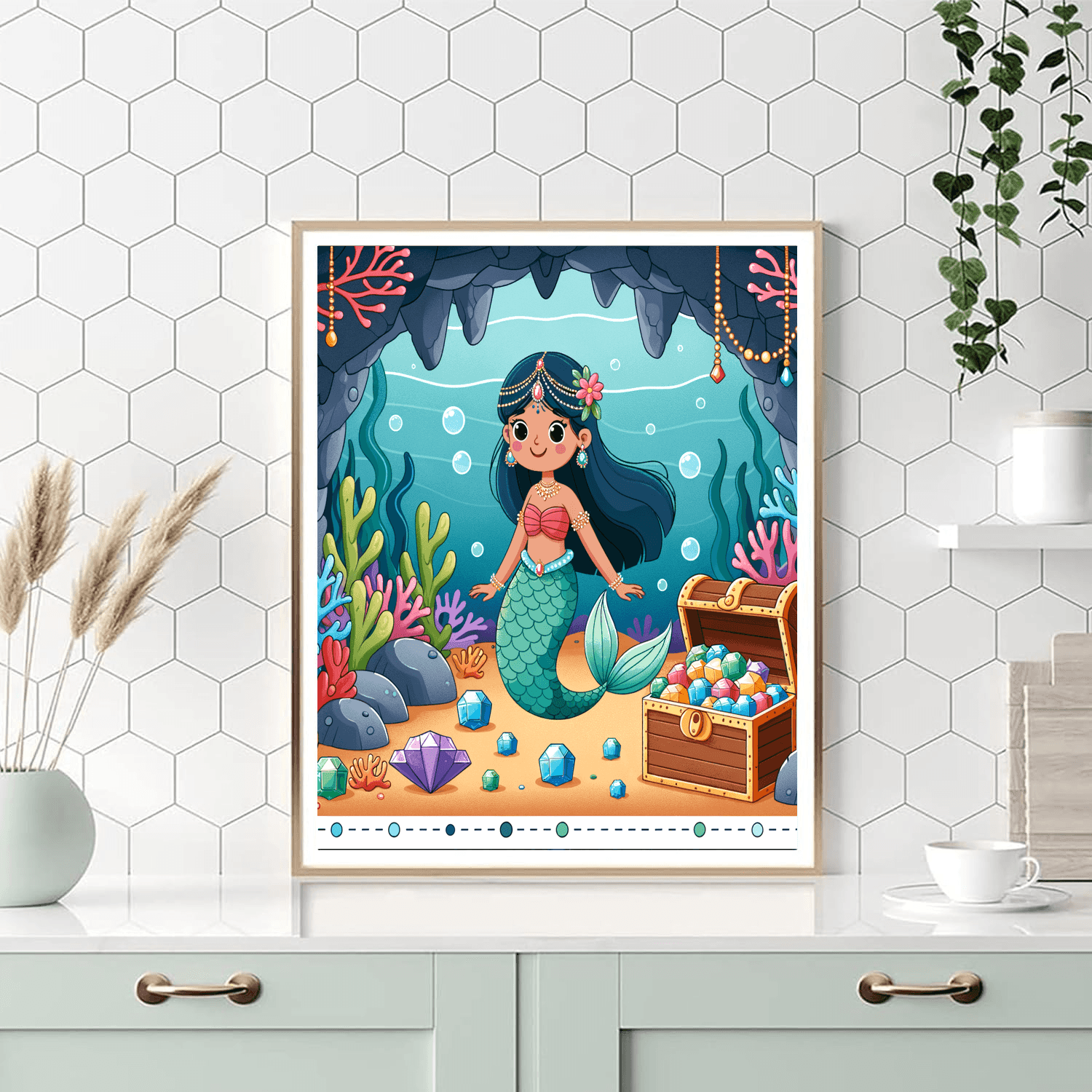 Mermaid's Treasure Trove Painting By Numbers Kit