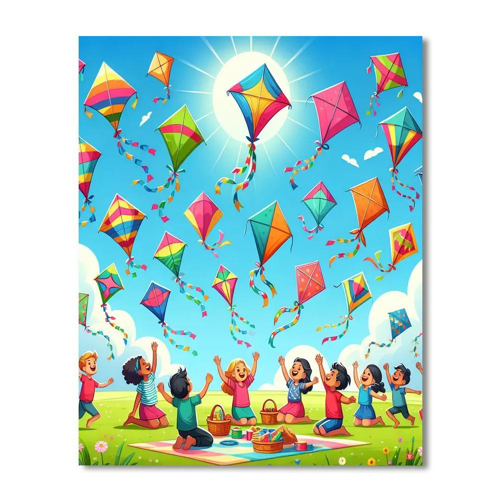 Gigantic Kite Festival Numbered Painting Kits