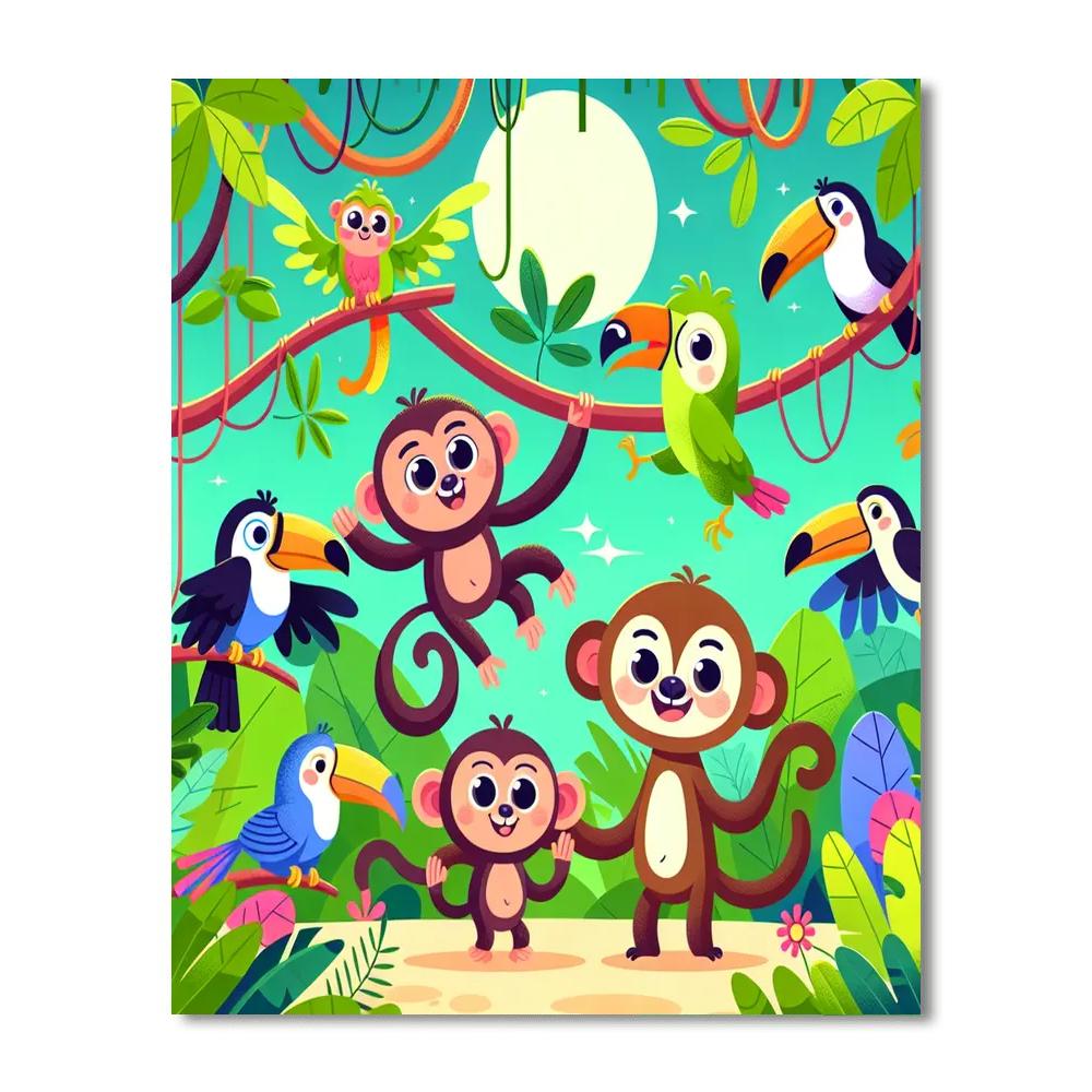 Magic In The Jungle Painting Number Kit
