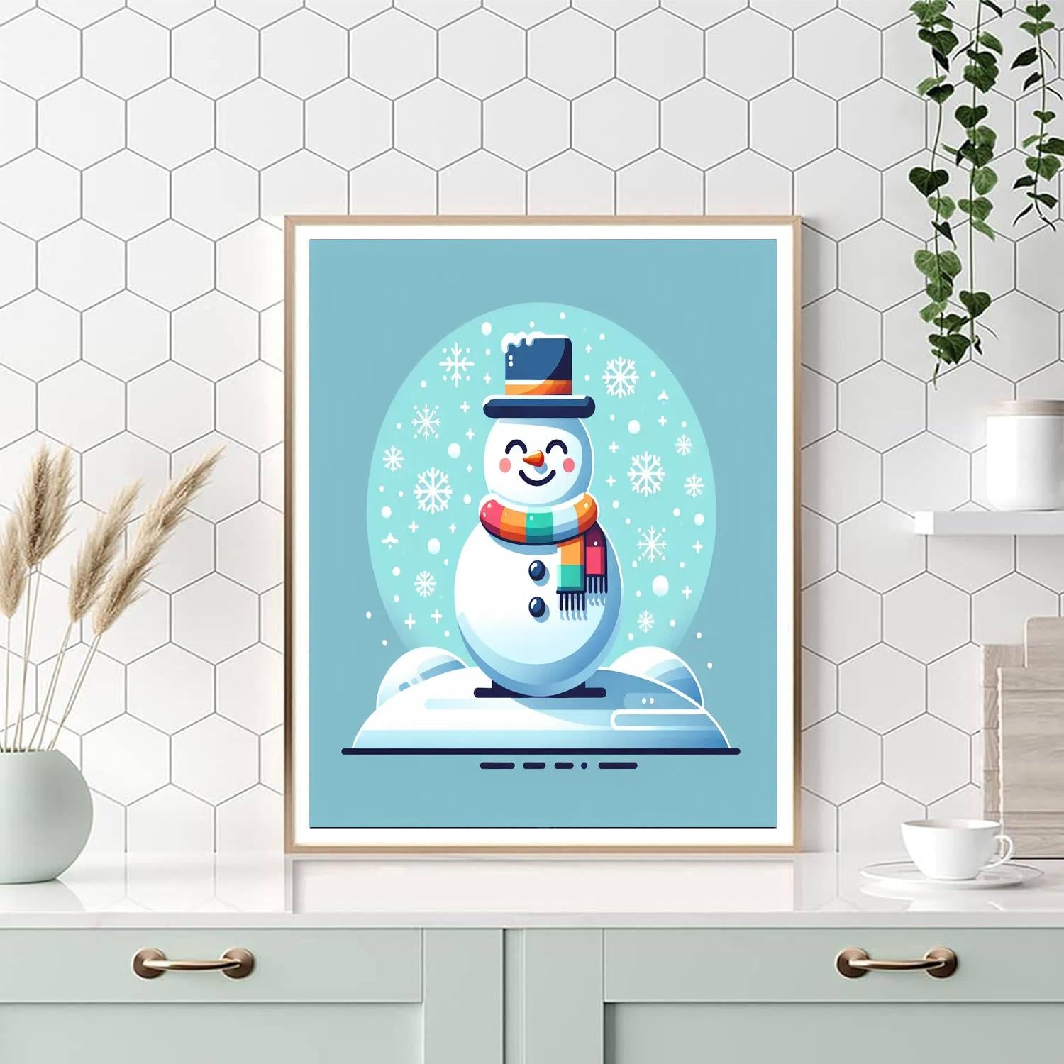 Frosty Snowman Number Painting