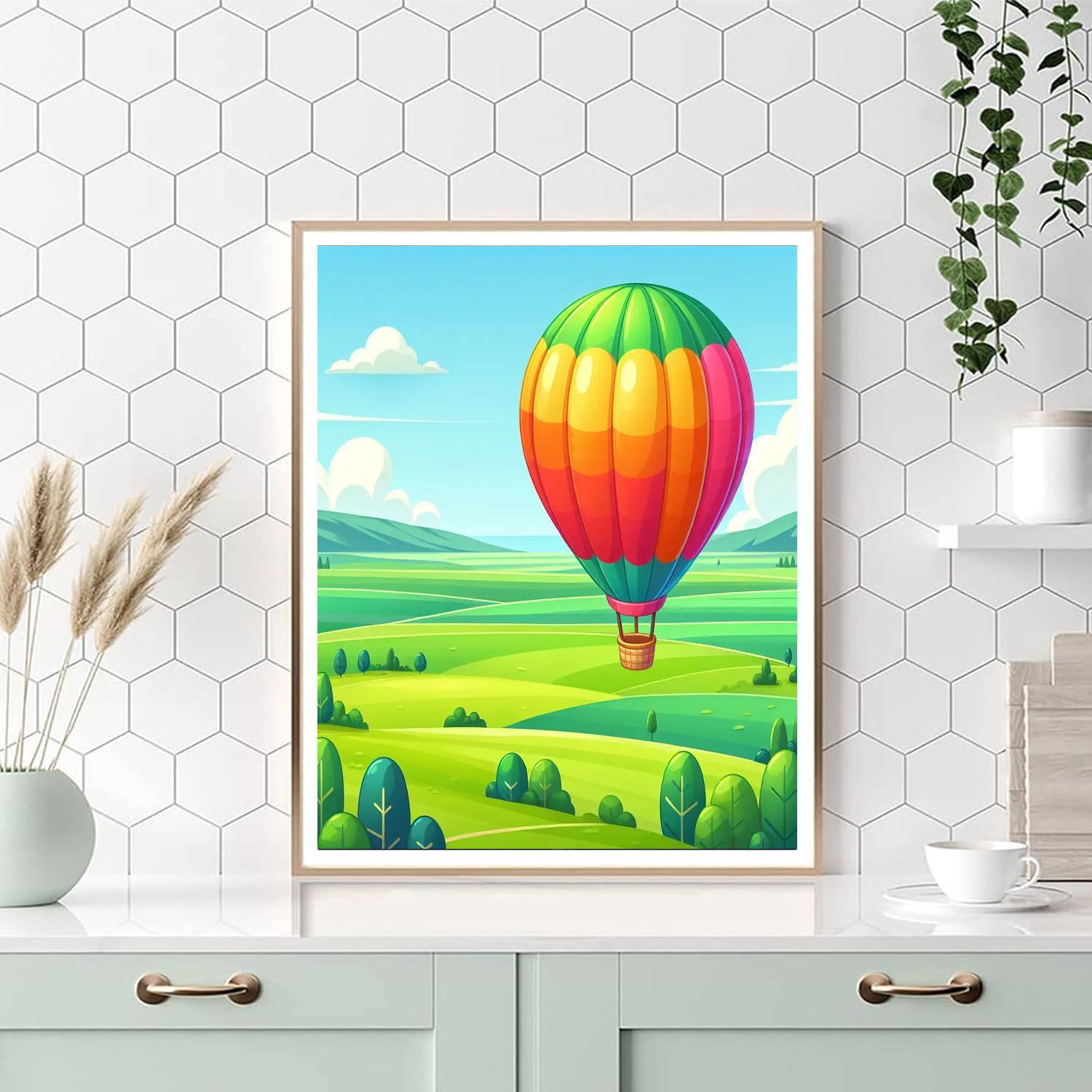 Ballooning Over Fields Paint By Number