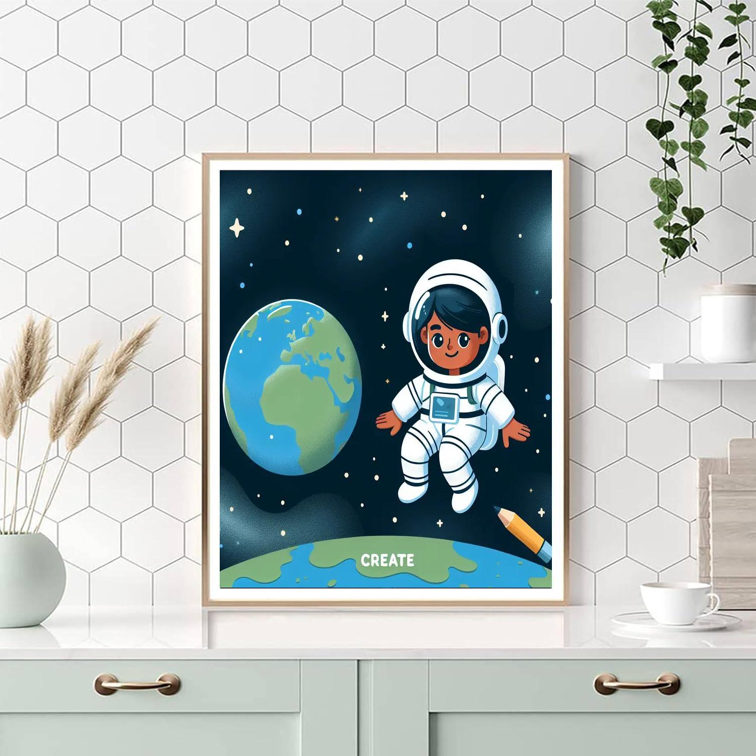 Astronaut Spacewalk Mission Paint By Numbers Art