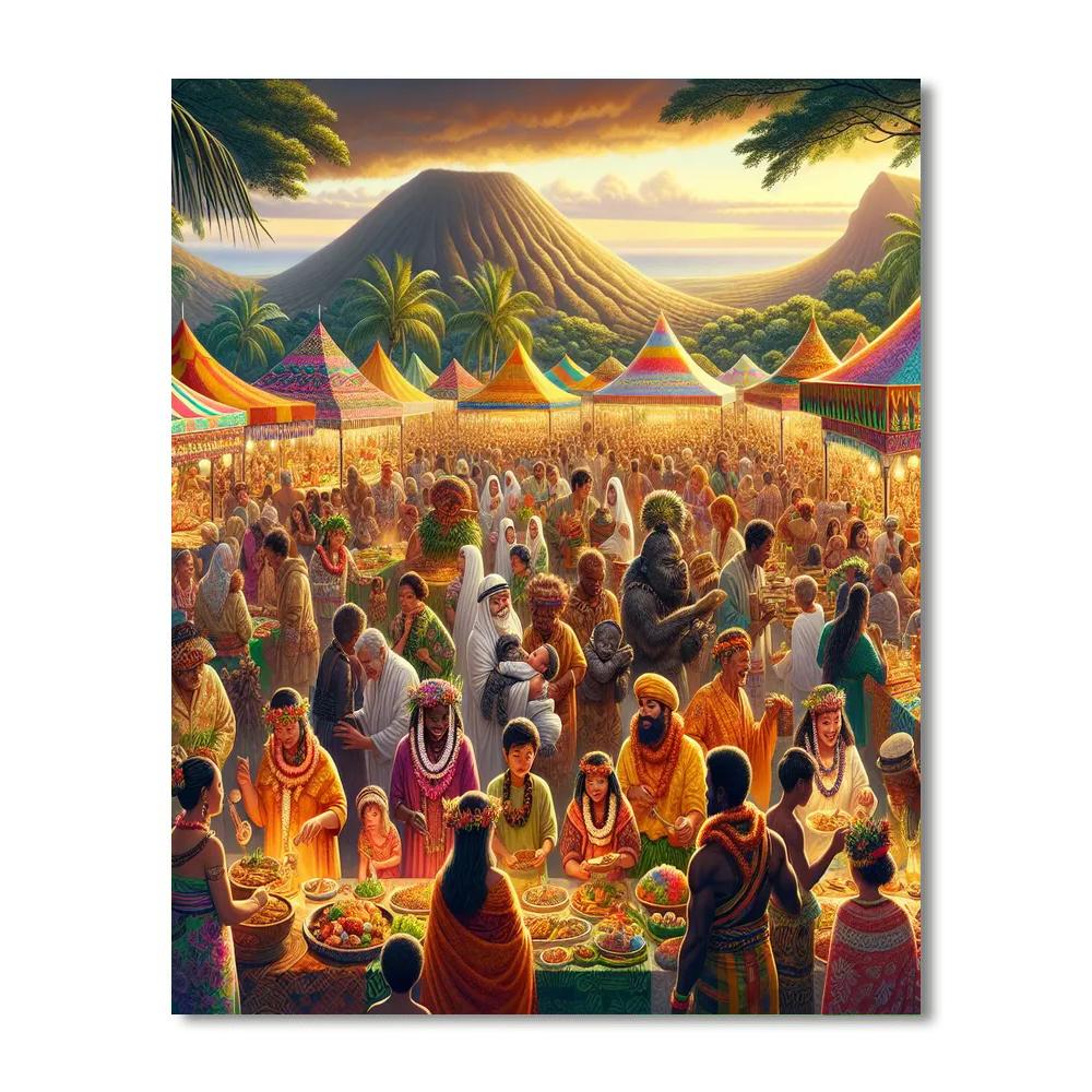 Pahoa Lava Festival - Hawaii, United States Paint By Numbers Kits