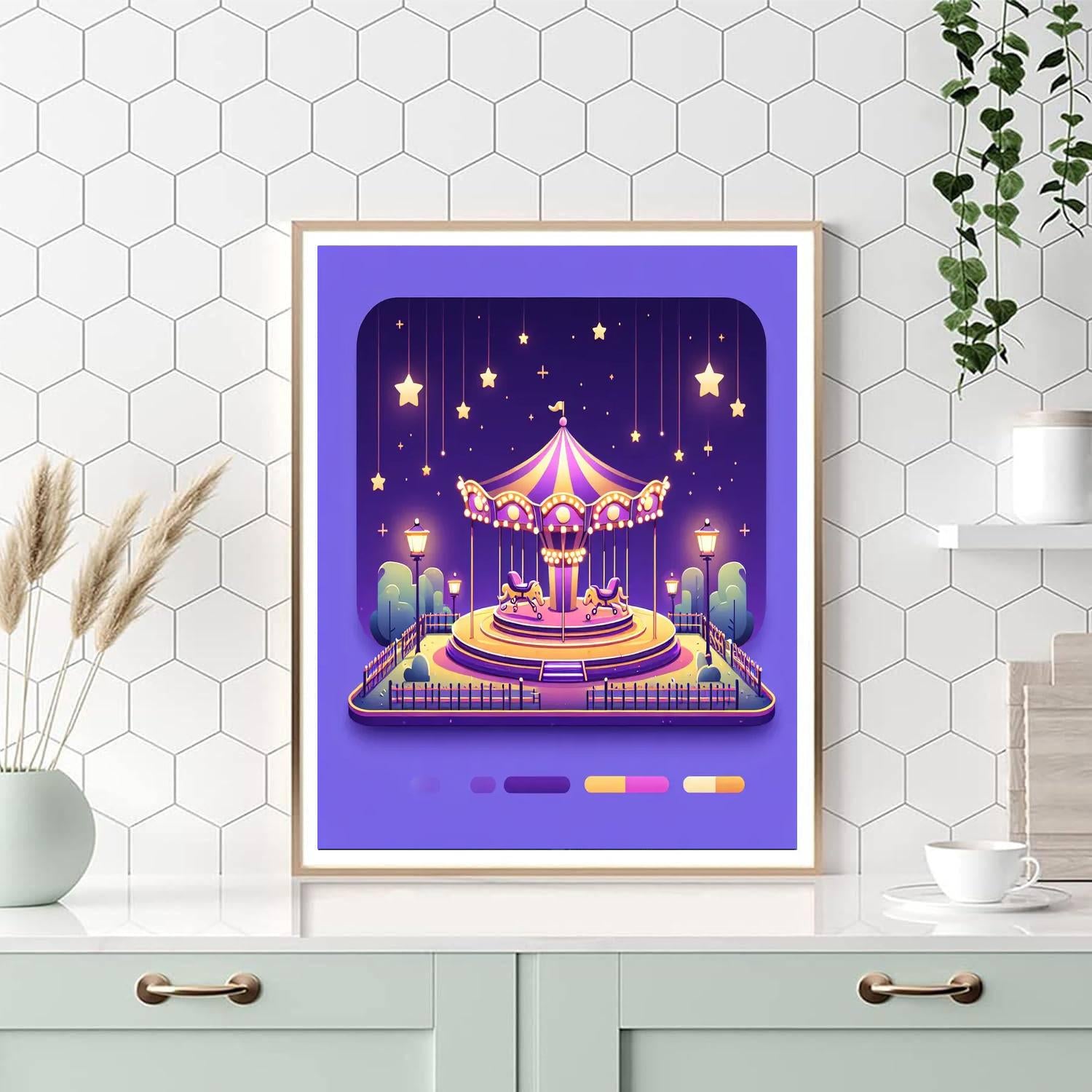 Starlit Night At The Fair Paint By Numbers Art