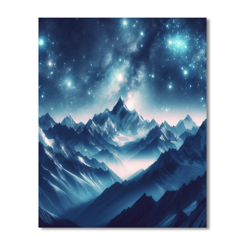 Celestial Mountain View Number Painting