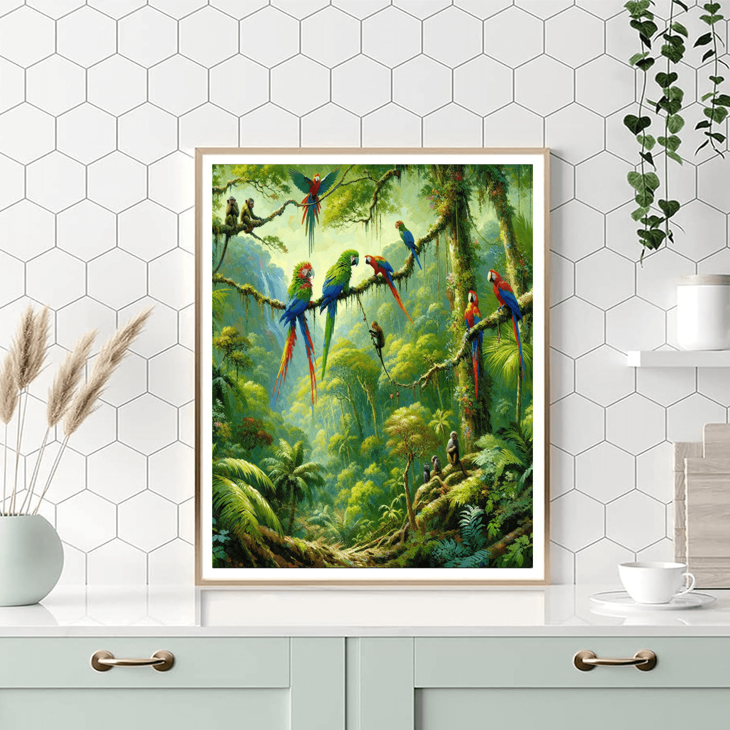 Vivid Rainforest Adventure DIY Paint By Numbers