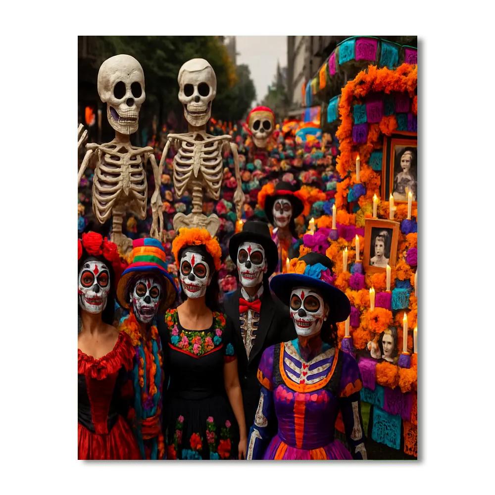 Día De Muertos - Mexico City Painting By Numbers Kit
