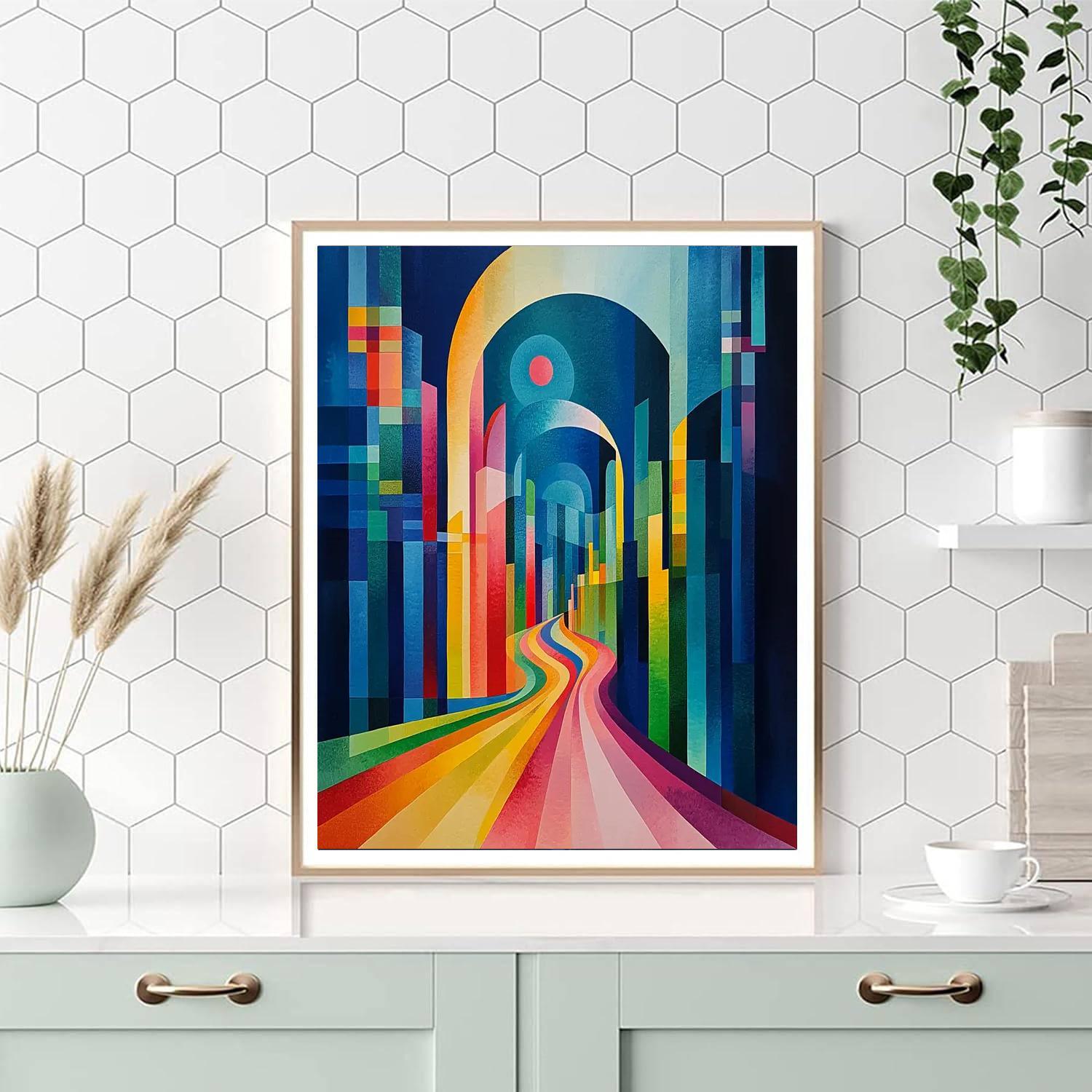 Wassily Kandinsky Inspired Abstract Urban Symphony  Paint By Numbers