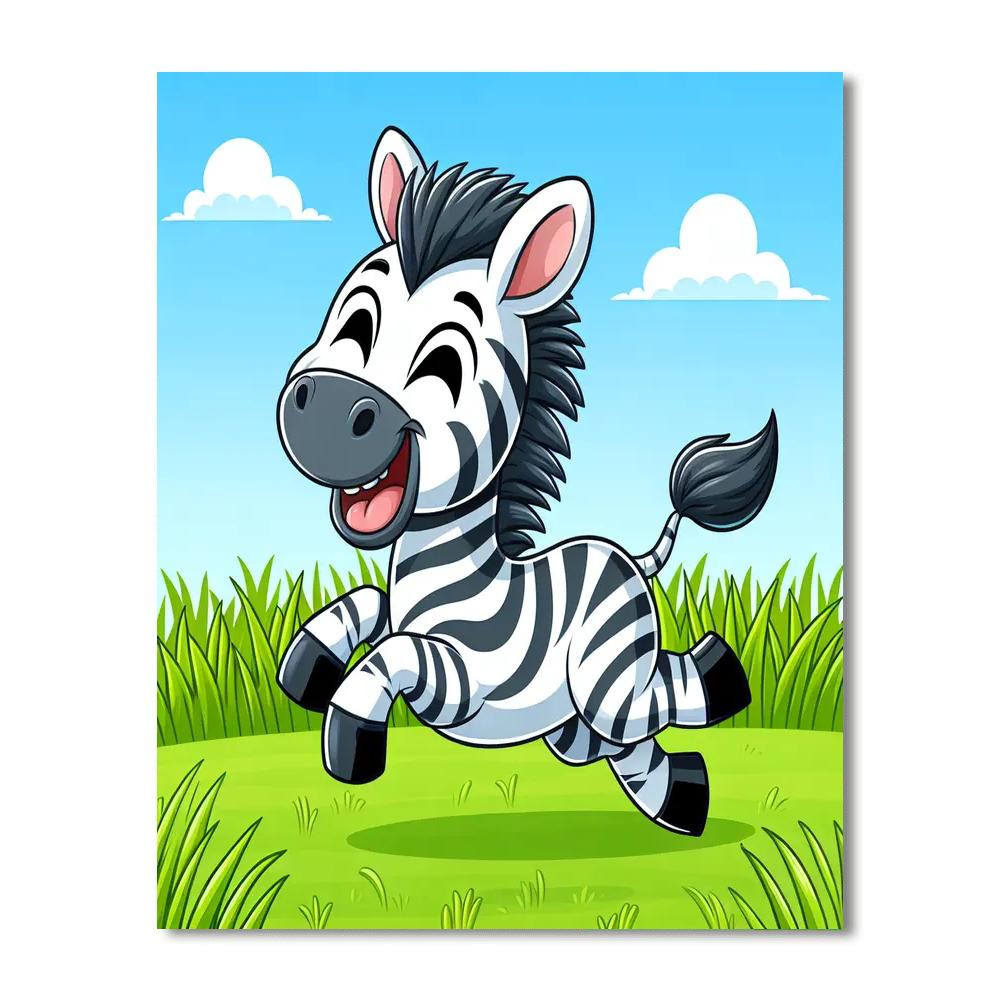 Zestful Zebra Paint By Numbers Art