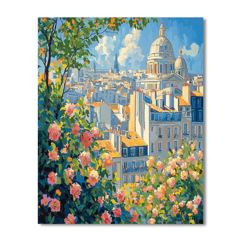 Édouard Manet Inspired Blooming City Life  Number Painting