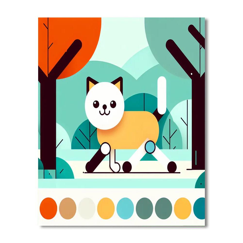 Whiskers' Woodland Walk Painting Number Kit