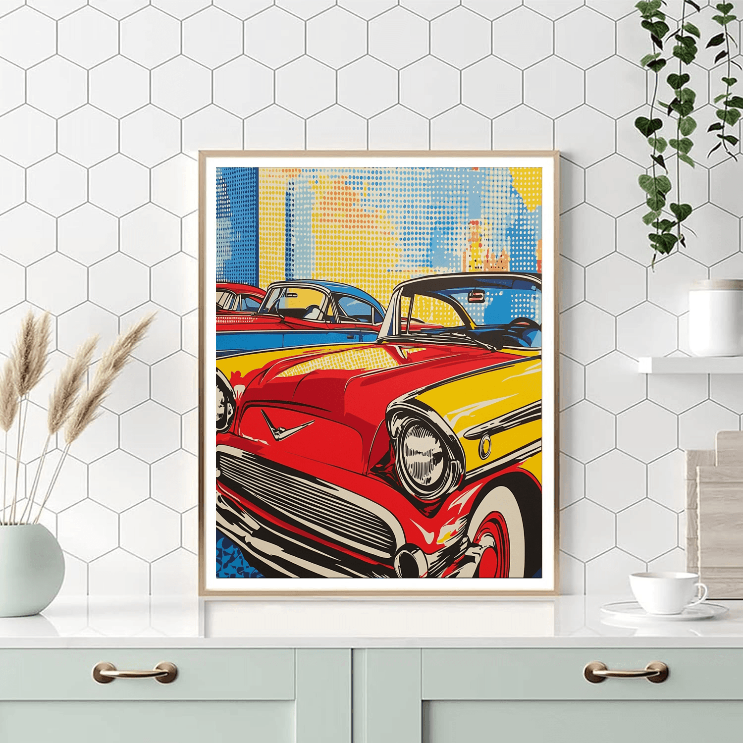 Lichtenstein Inspired Vintage Travels  Paint By Number