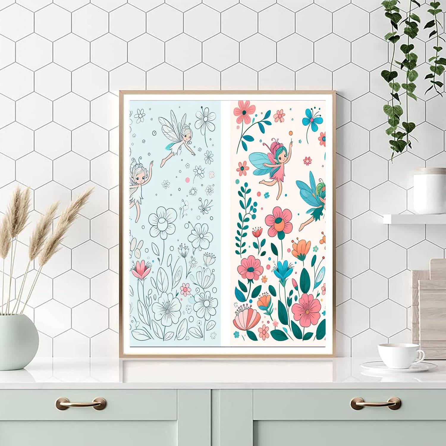 Whimsical Garden Pixies Paint By Color