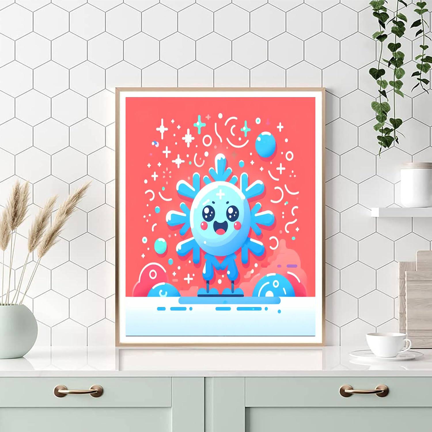 Cheerful Snowflake Paint By Numbers