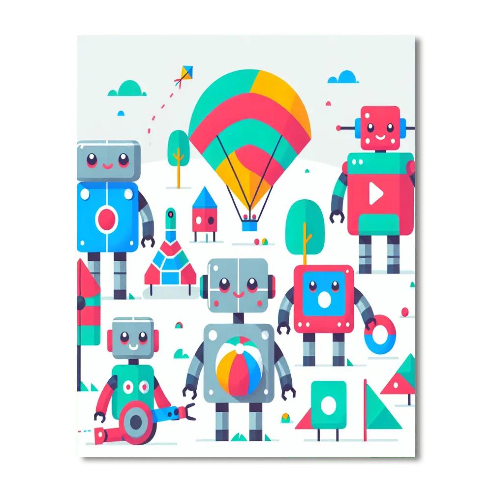 Robots' Day Out Paint By Number