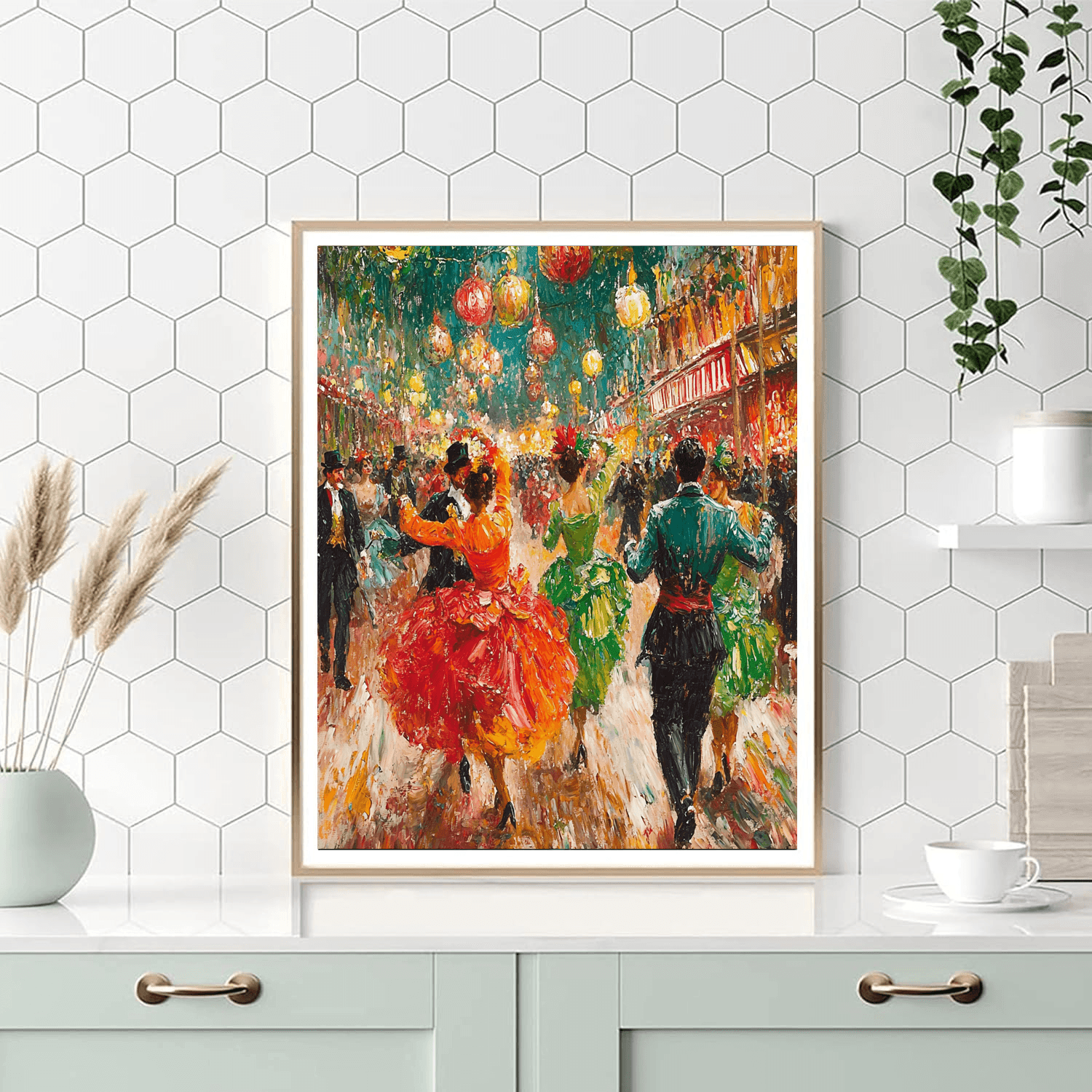 Henri De Toulouse-Lautrec Inspired Carnival Colors  Paint By Numbers