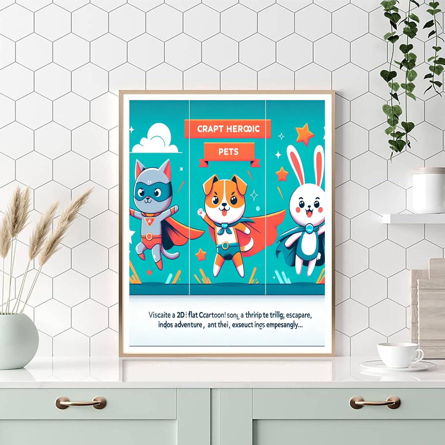 Heroic Adventures Of Super Pets Painting Number Kit