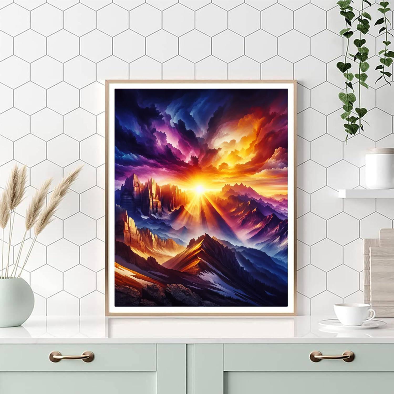 Mountain Sunrise Splendor Paint By Numbers Kits