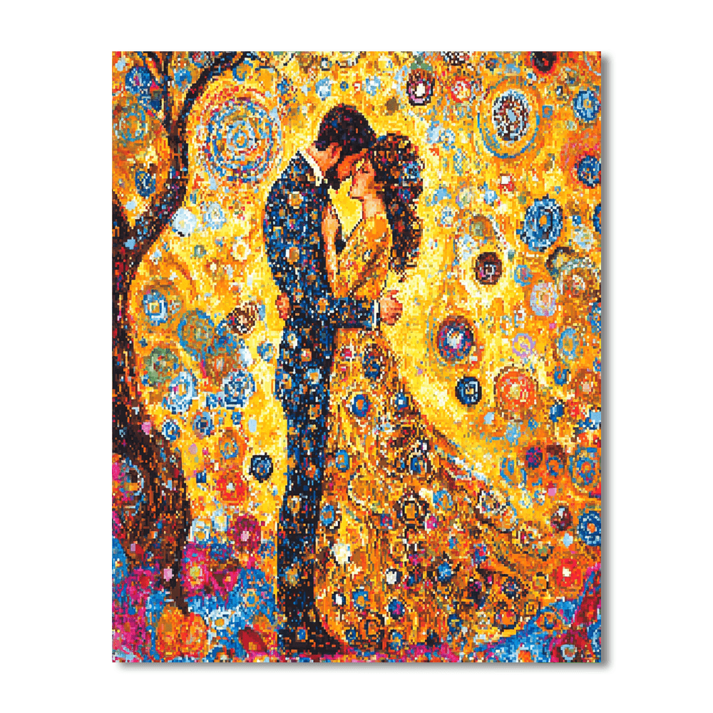 Gustav Klimt Inspired Time Travelers  Numbered Painting Kits
