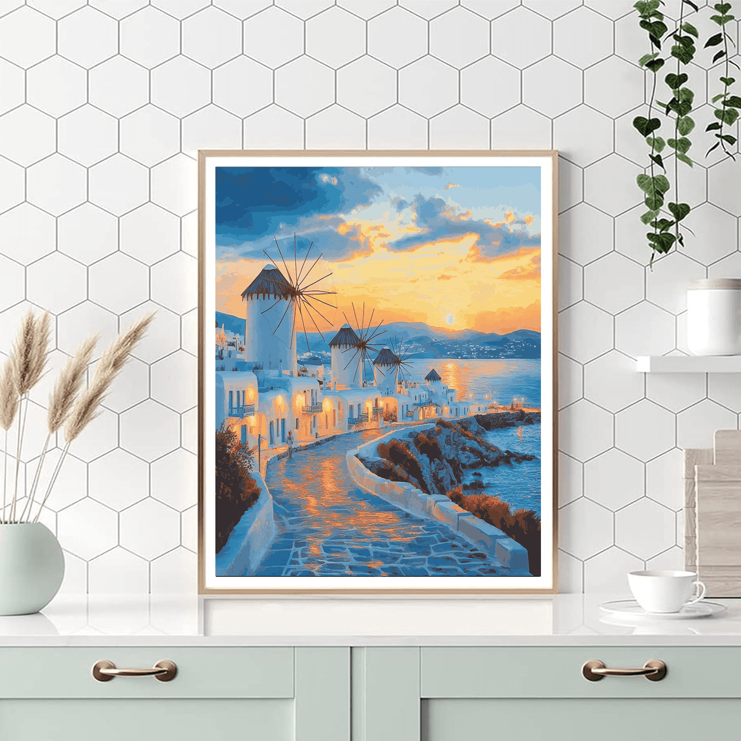 Mykonos Windmills - Mykonos Painting Number Kit