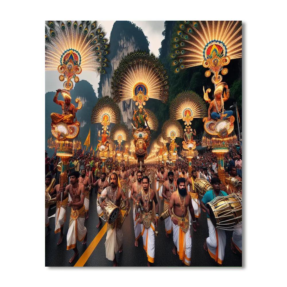 Thaipusam Festival - Kuala Lumpur Number Painting