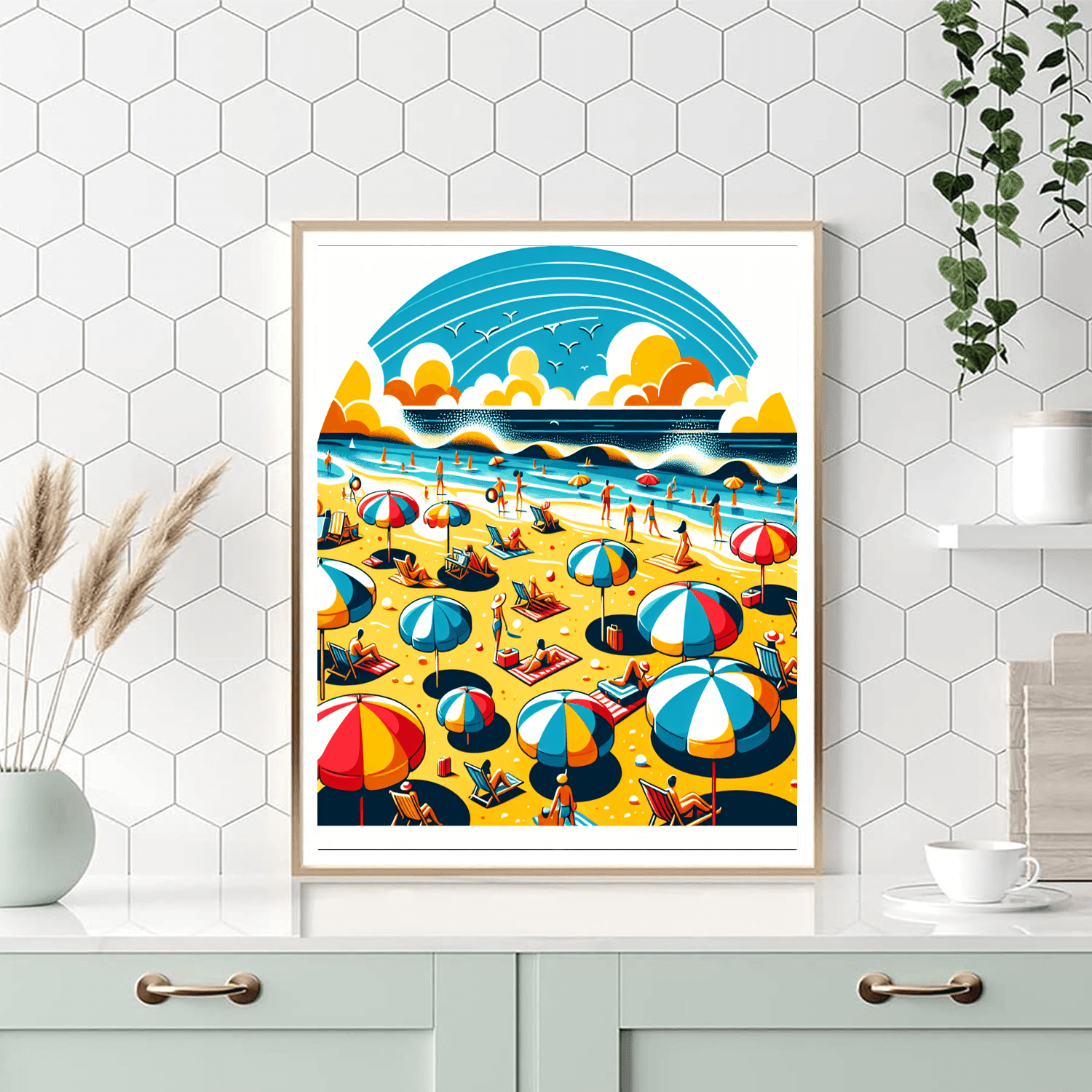 Sunny Coastal Escape Painting By Numbers Kit