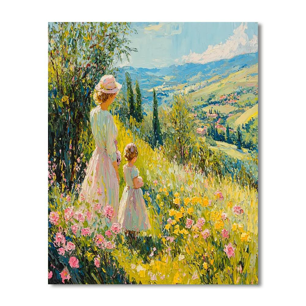 Love's Embrace In The Blossoms Paint By Color