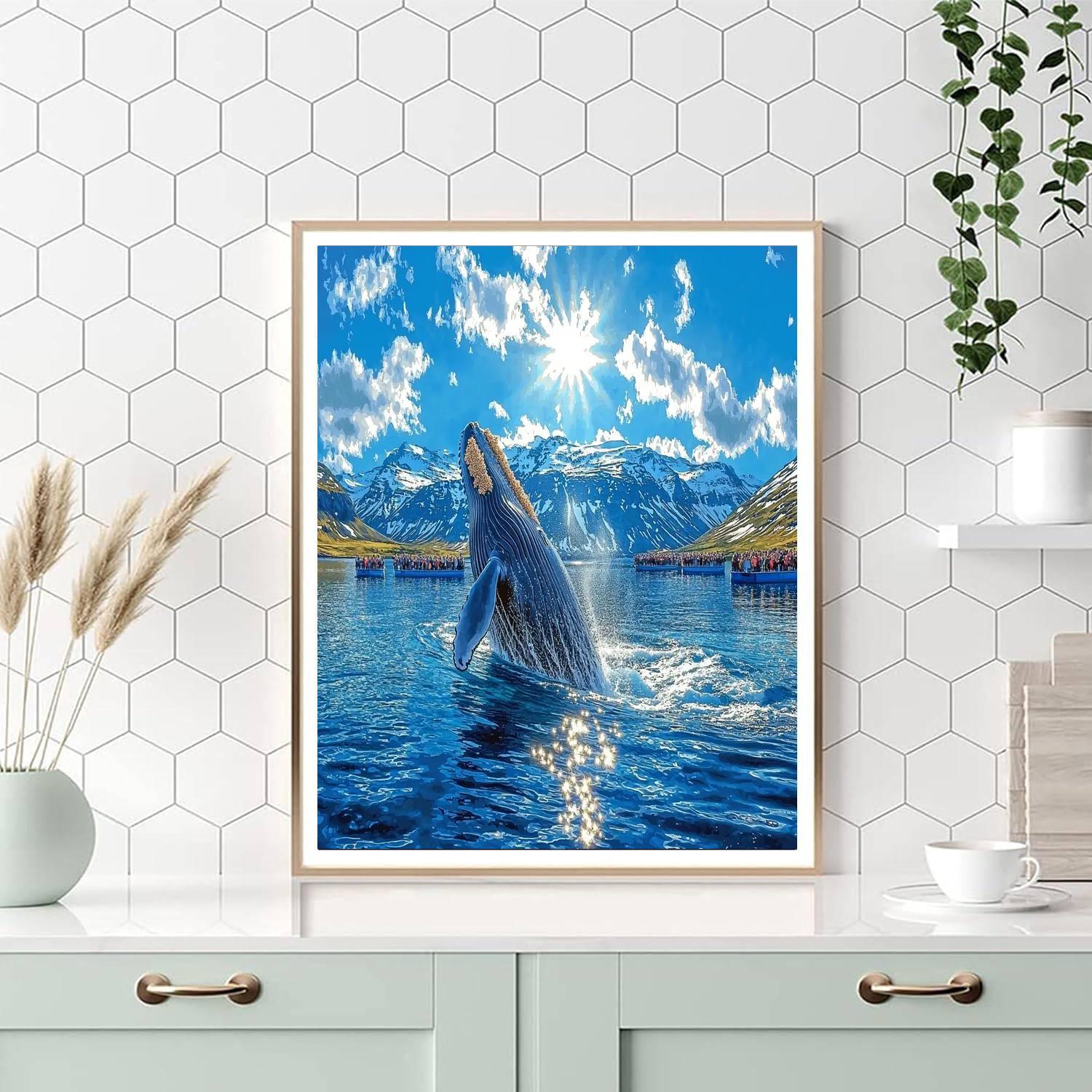 Whale Watching In Akureyri Painting Number Kit