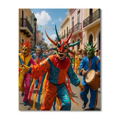 Carnaval De Ponce - Puerto Rico Paint By Numbers Kits