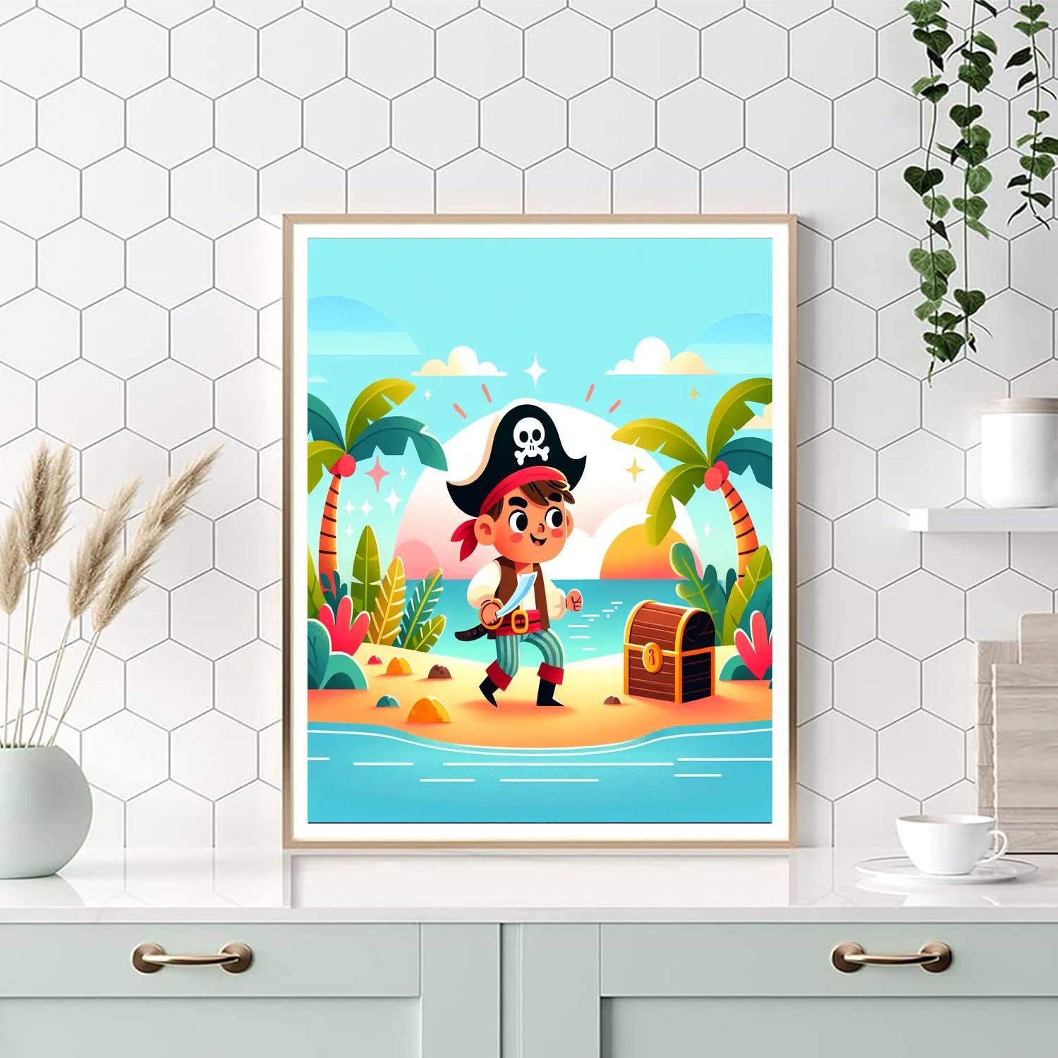 Pirate's Treasure Cove Paint By Number