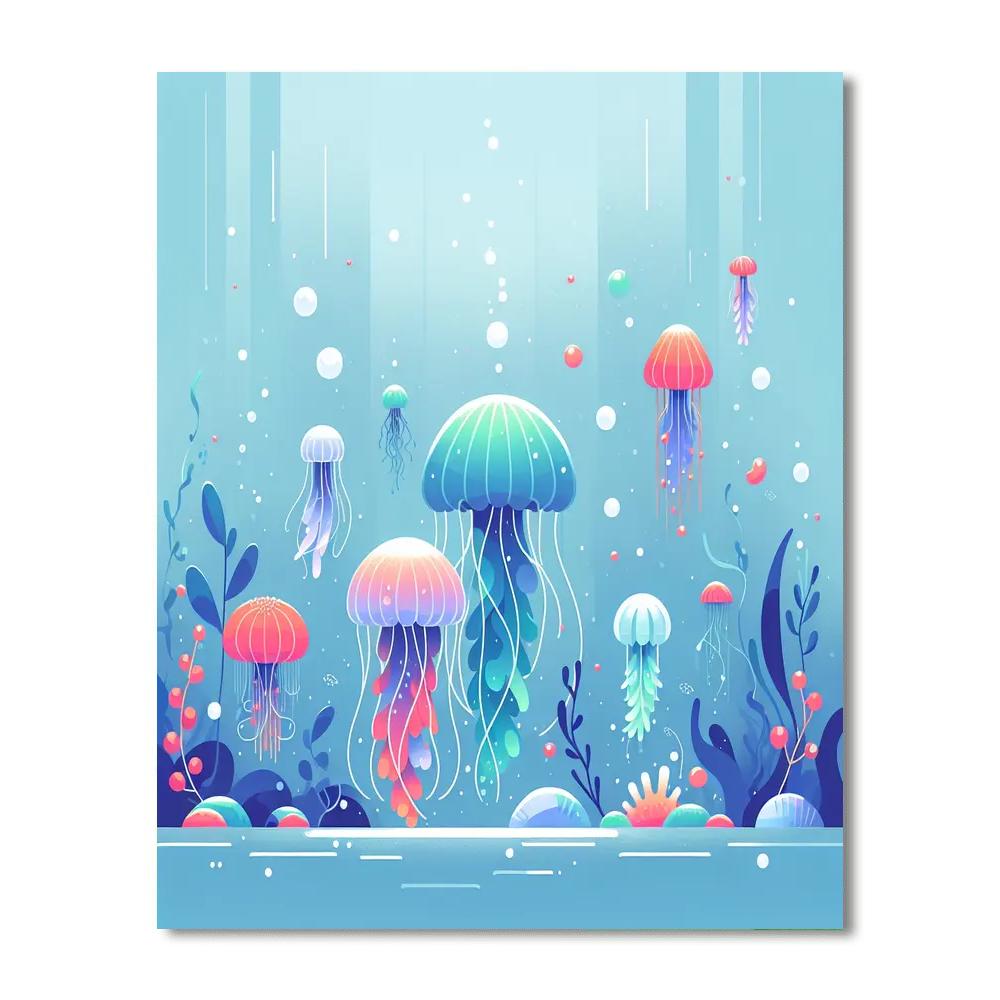 Joyous Jellyfish Jubilee Painting Number Kit