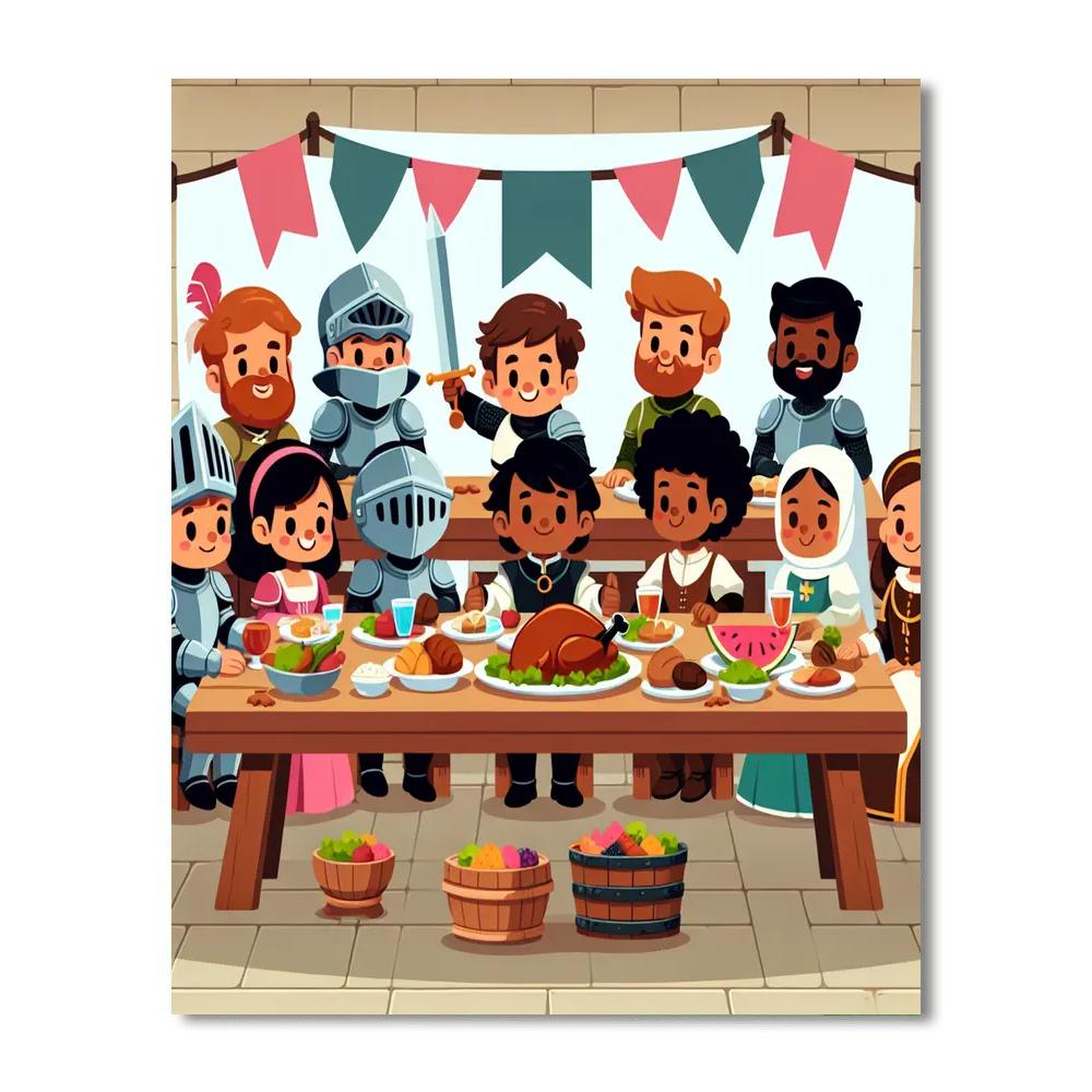 Medieval Feast Paint By Numbers