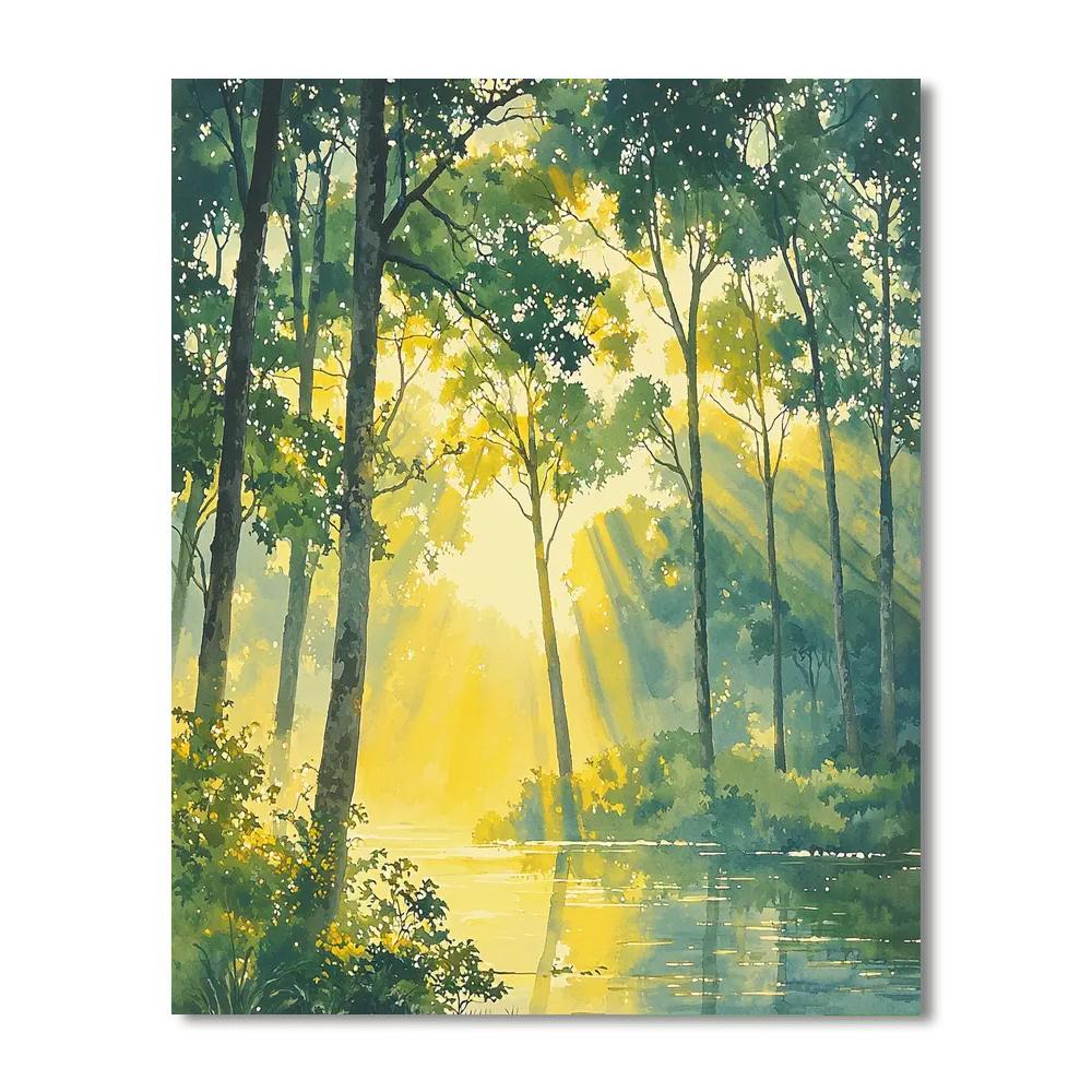 Nandalal Bose Inspired Cascades Of Light  Paint By Numbers