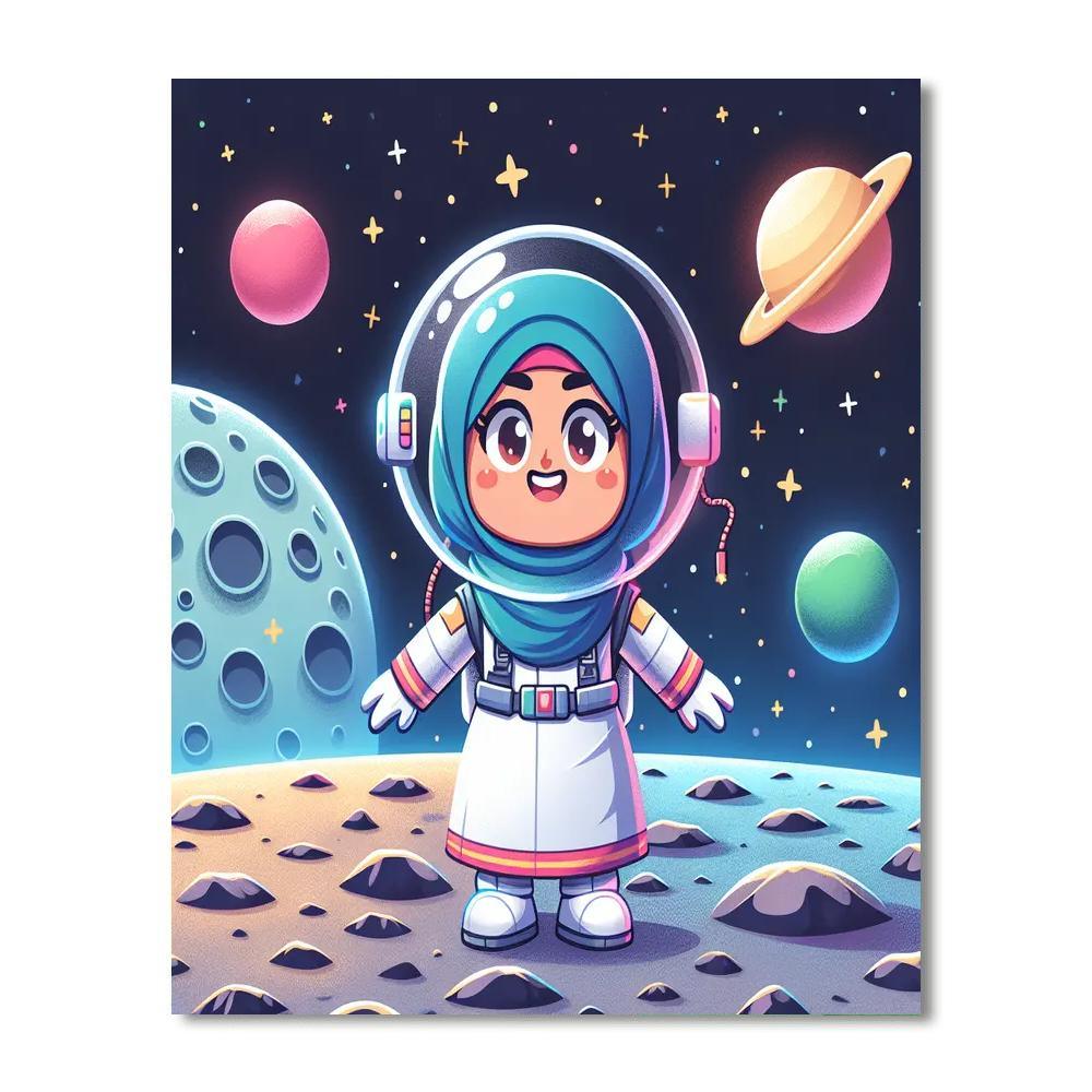 Adventure On The Moon Paint By Numbers Art