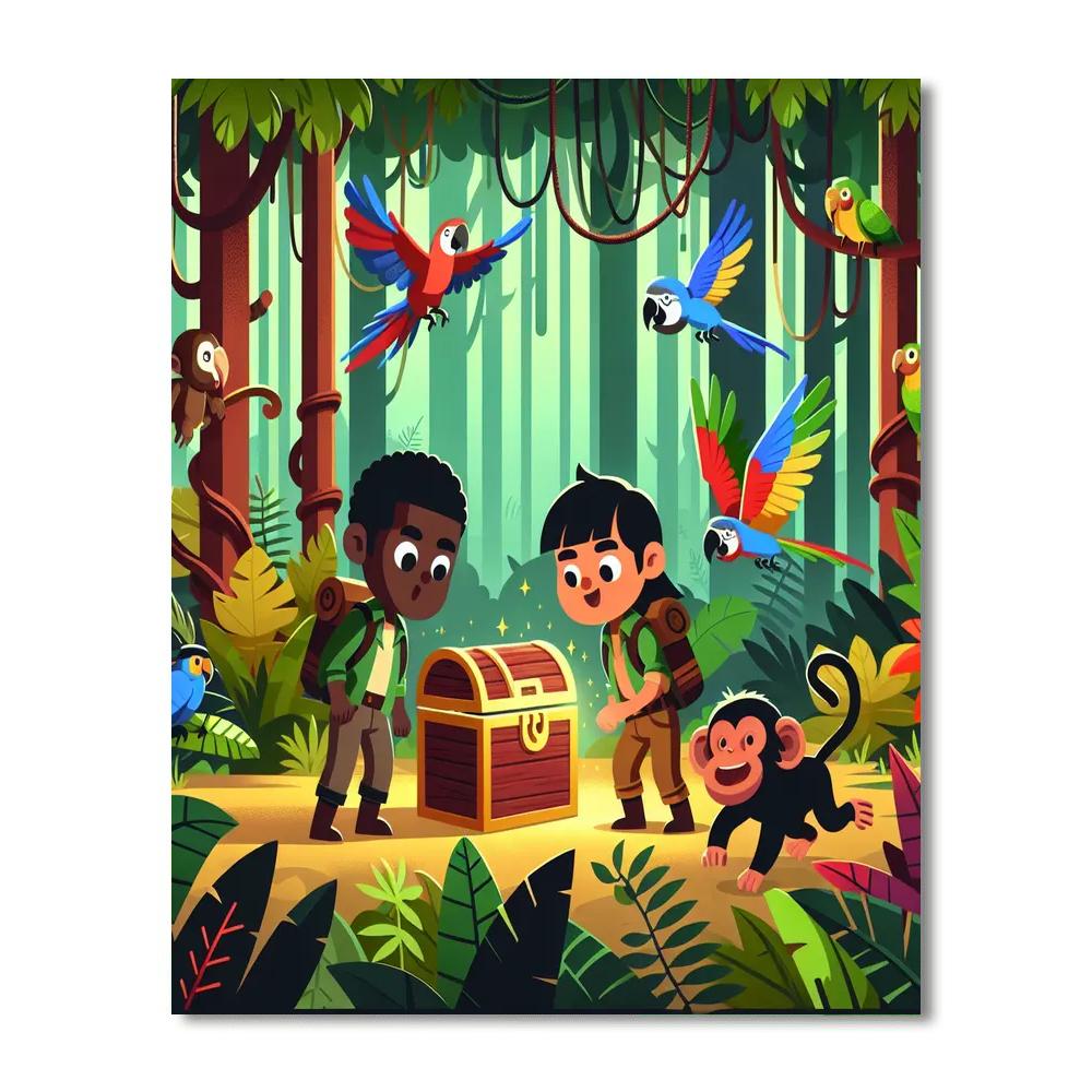 Jungle Treasure Expedition Painting By Numbers Kit
