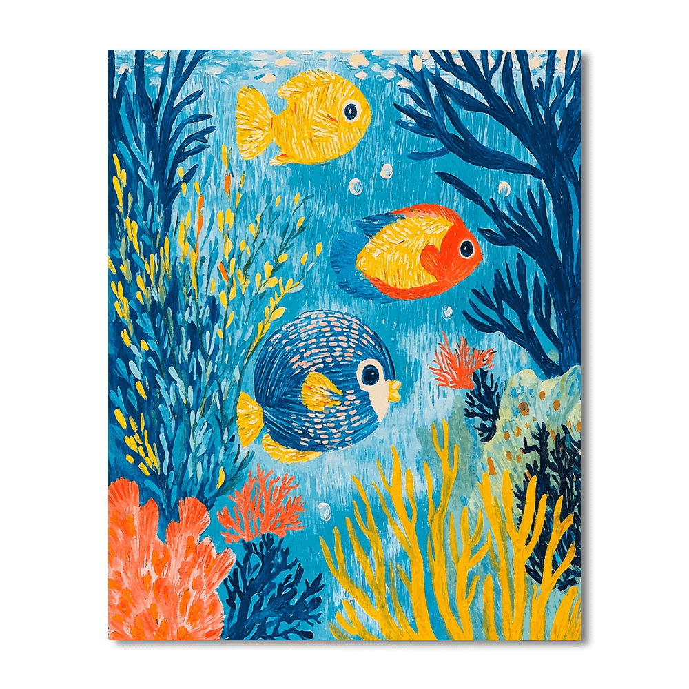 Henri Matisse Inspired Under The Sea  Paint By Numbers Art