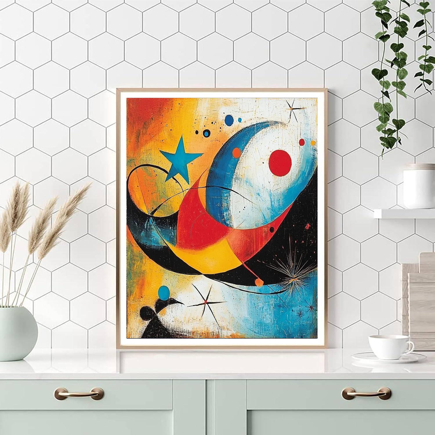 Joan Miró Inspired Playful Echoes  Number Painting