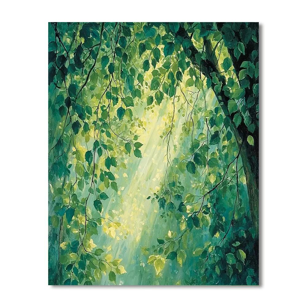 Leonardo Da Vinci Inspired Lush Canopy Exploration  Painting Number Kit
