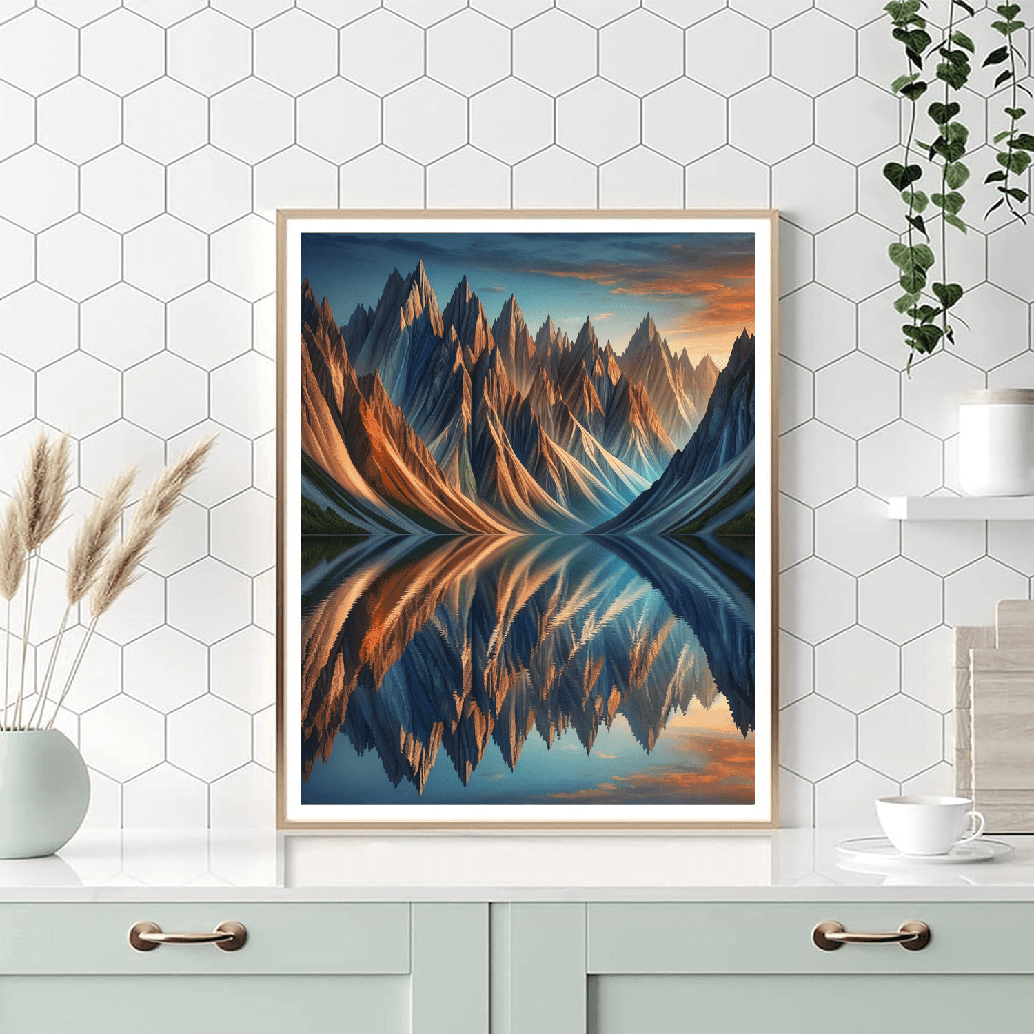 Radiant Mountain Reflection Paint By Number