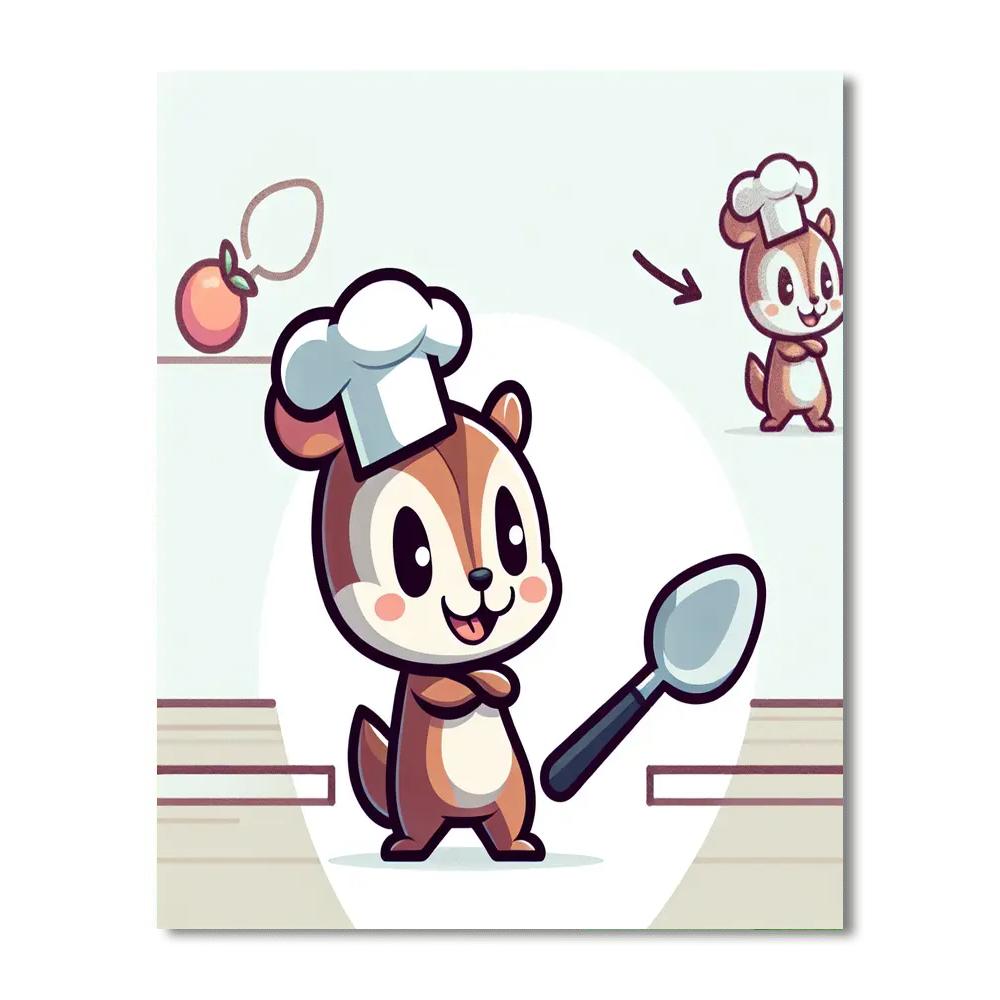 Chef Chipmunk Paint By Numbers Kits