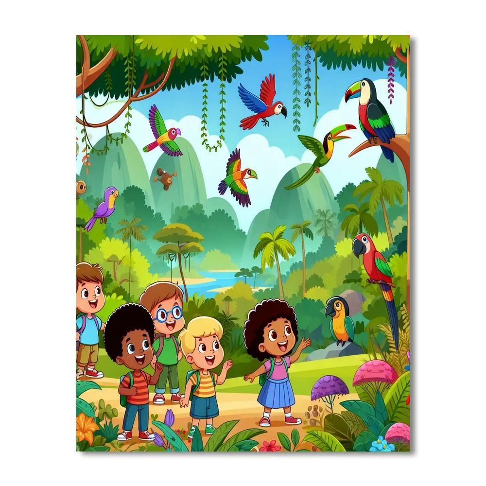 Rainforest Ranger Mission Numbered Painting Kits