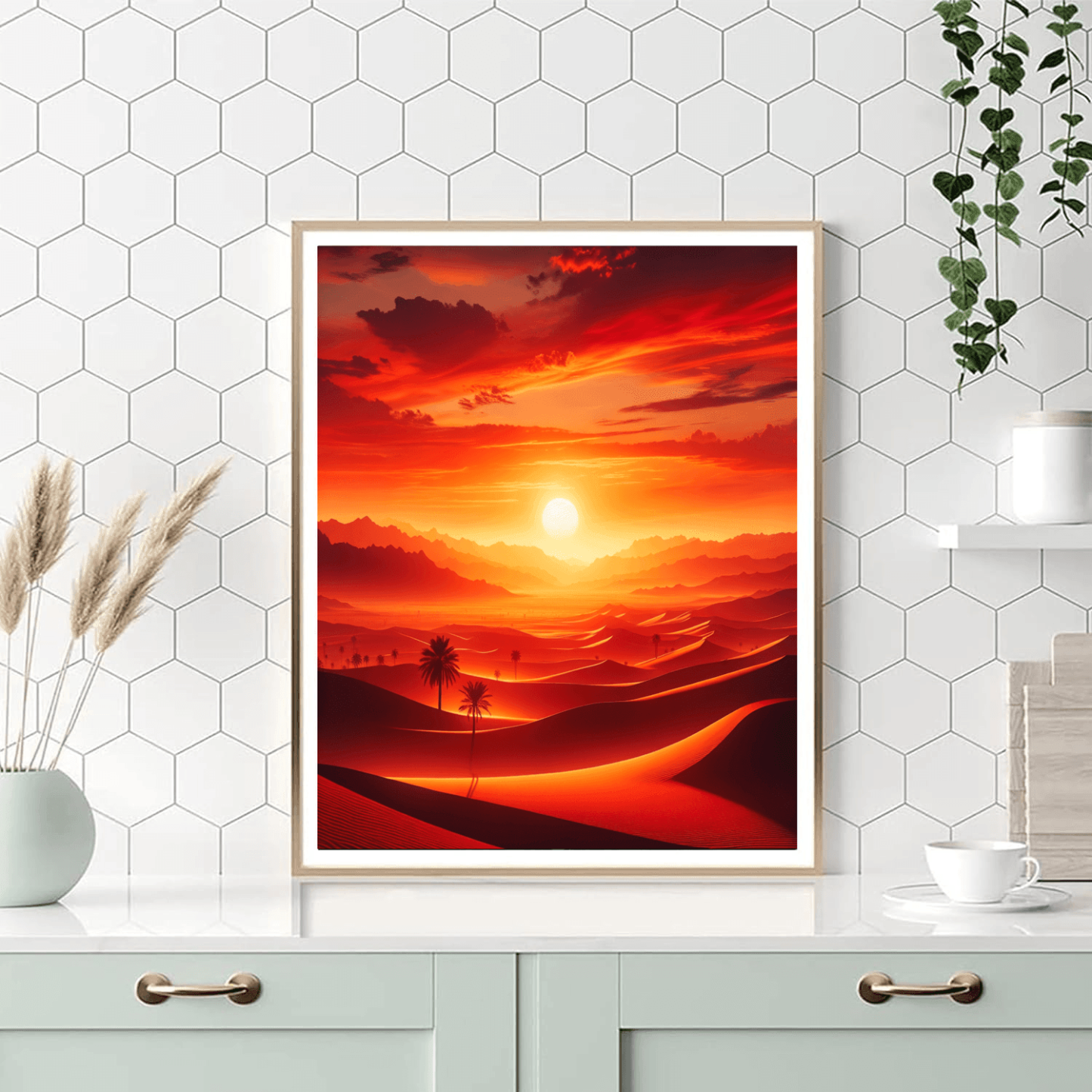 Desert Sunset Silhouettes Paint By Numbers