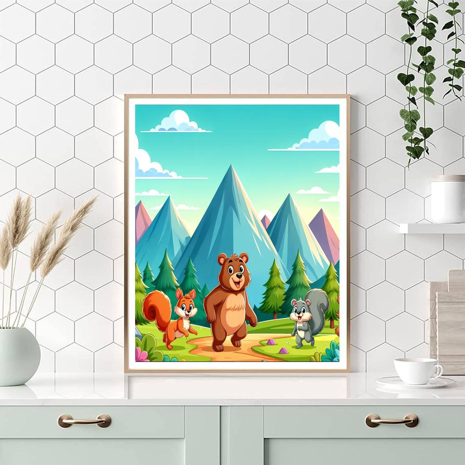 Happy Hiking Animals Paint By Numbers