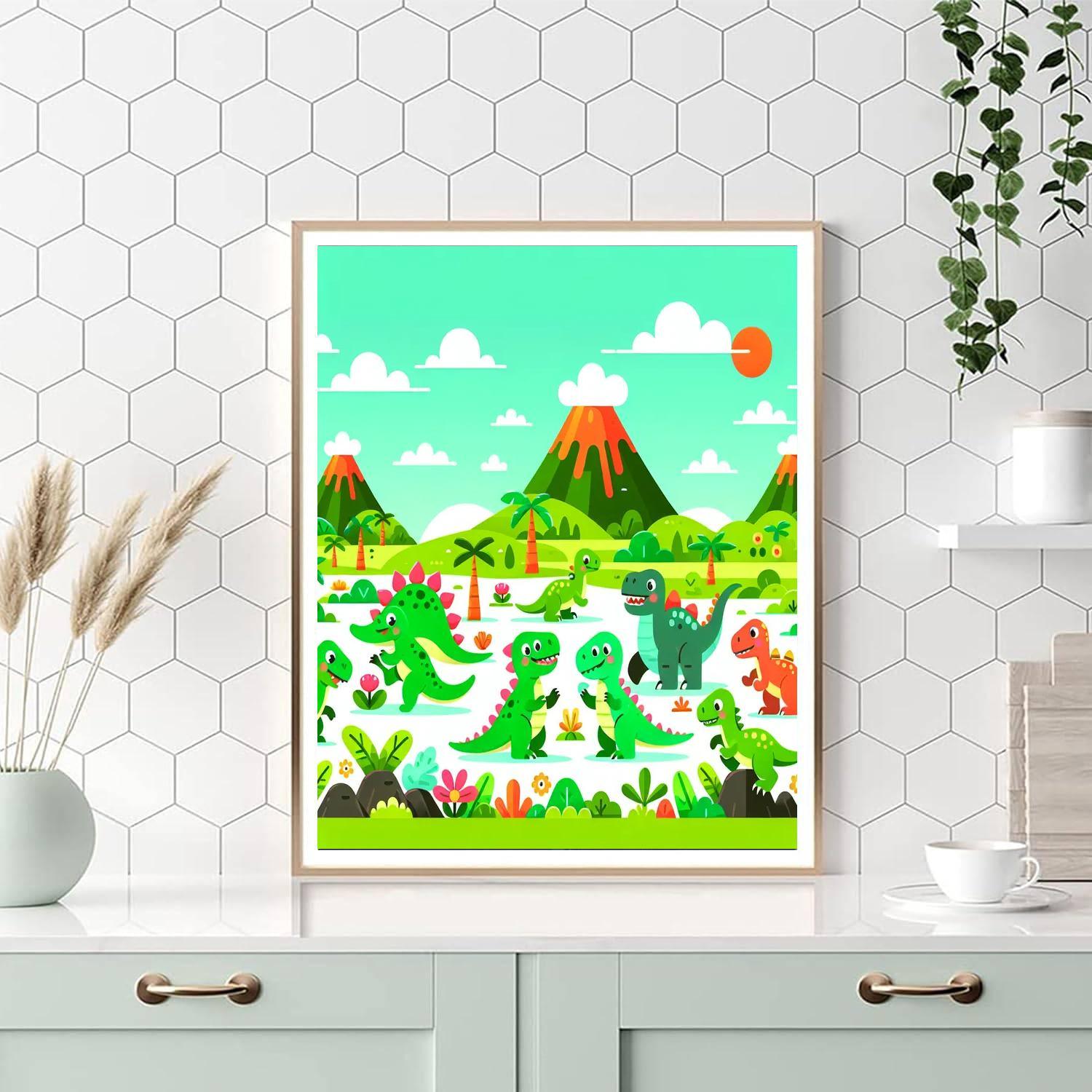 Silly Dinosaur Friends Paint By Number