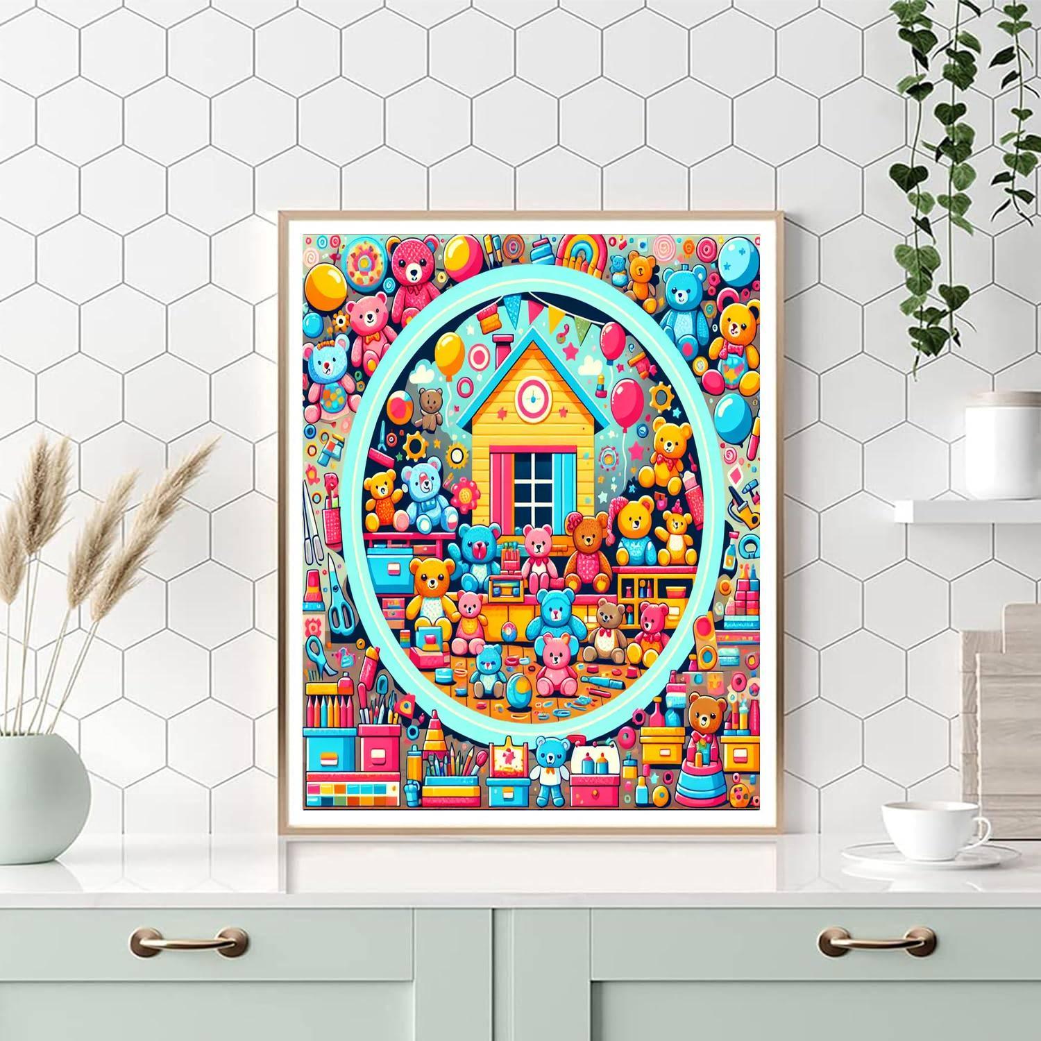 Cheerful Toy Workshop Paint By Numbers Kits