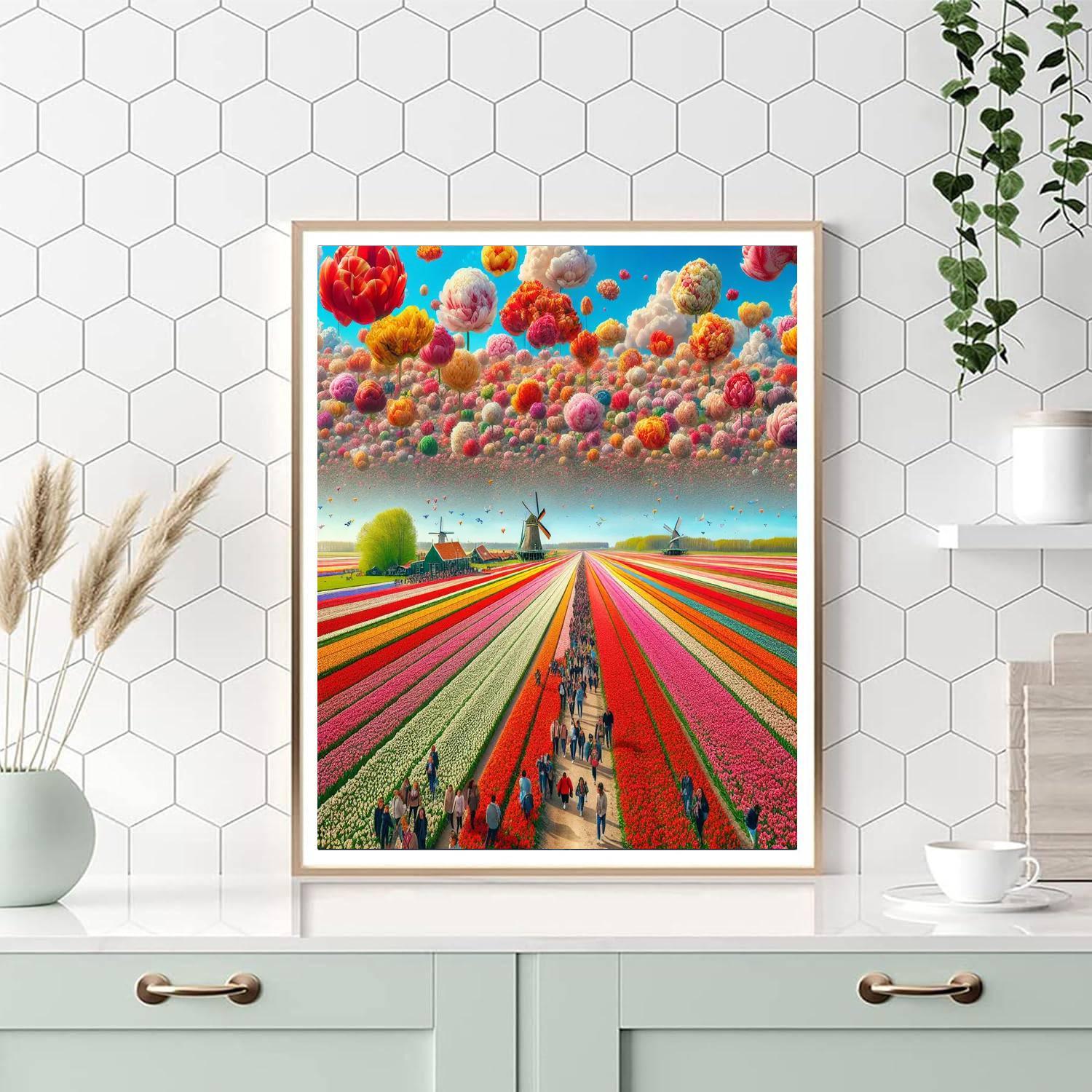Holland Tulip Festival - Amsterdam Painting By Numbers Kit