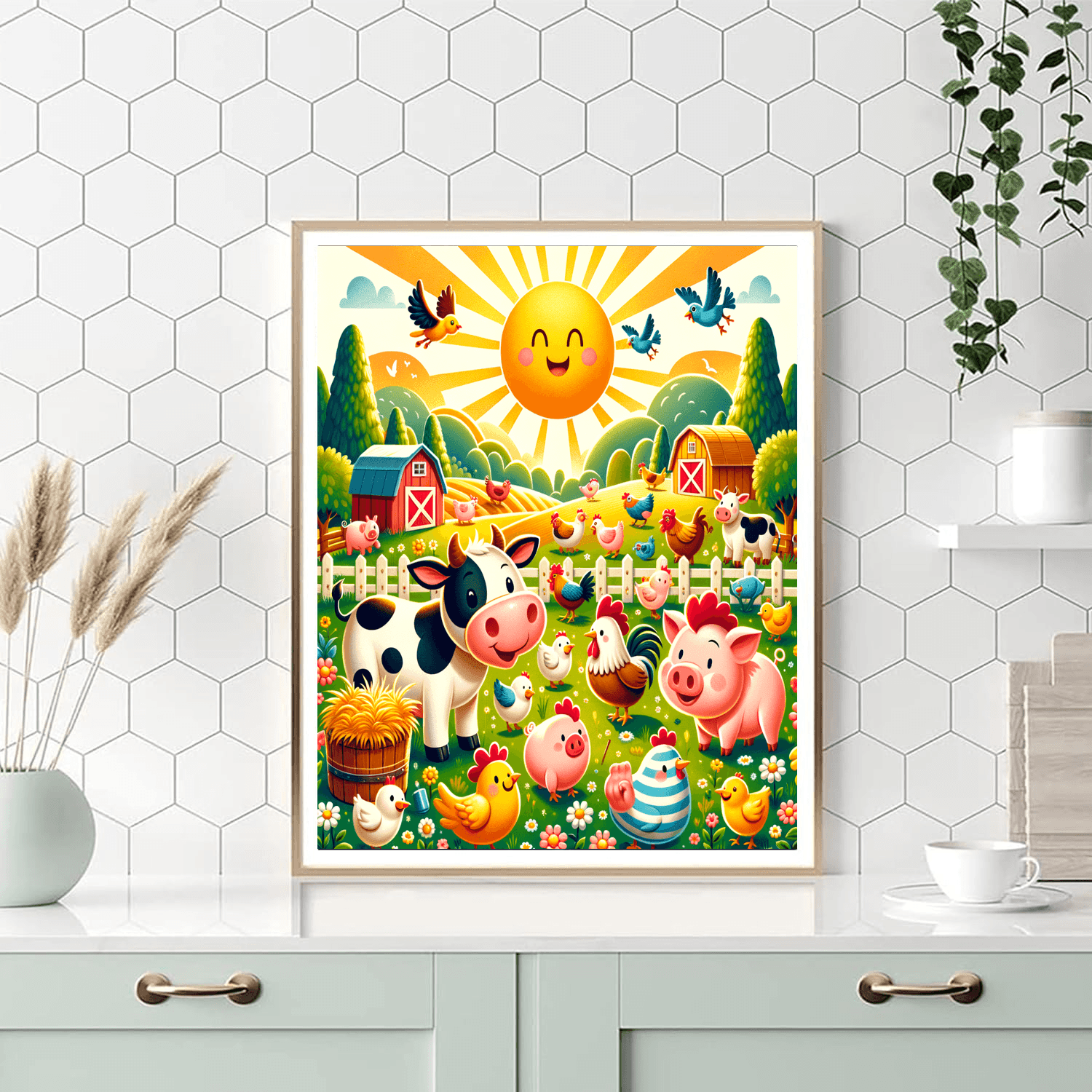 Colorful Farm Animals Paint By Numbers Kits
