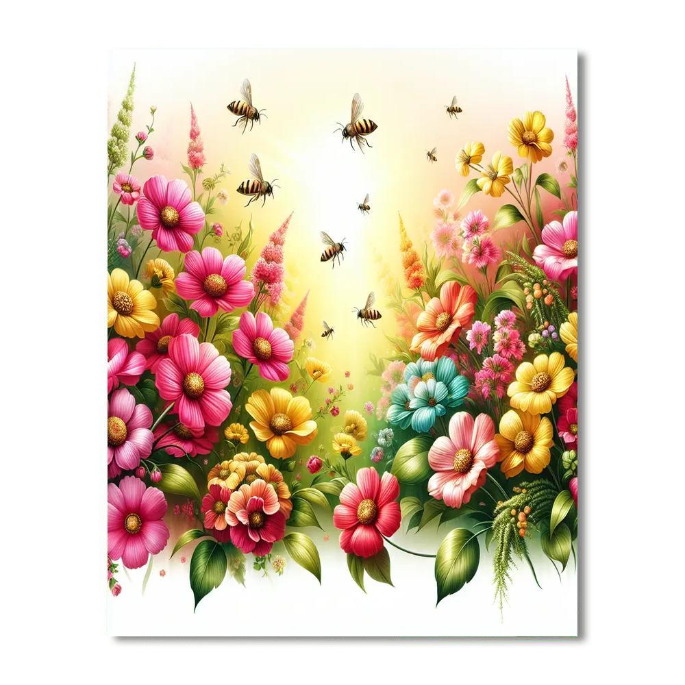 Sunny Garden Blooms Paint By Numbers