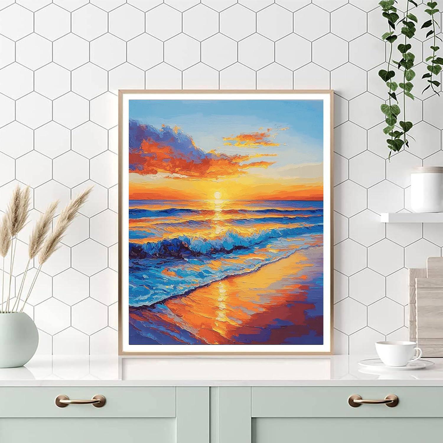 Joaquín Sorolla Inspired Seaside Sunset Symphony  Painting By Numbers Kit