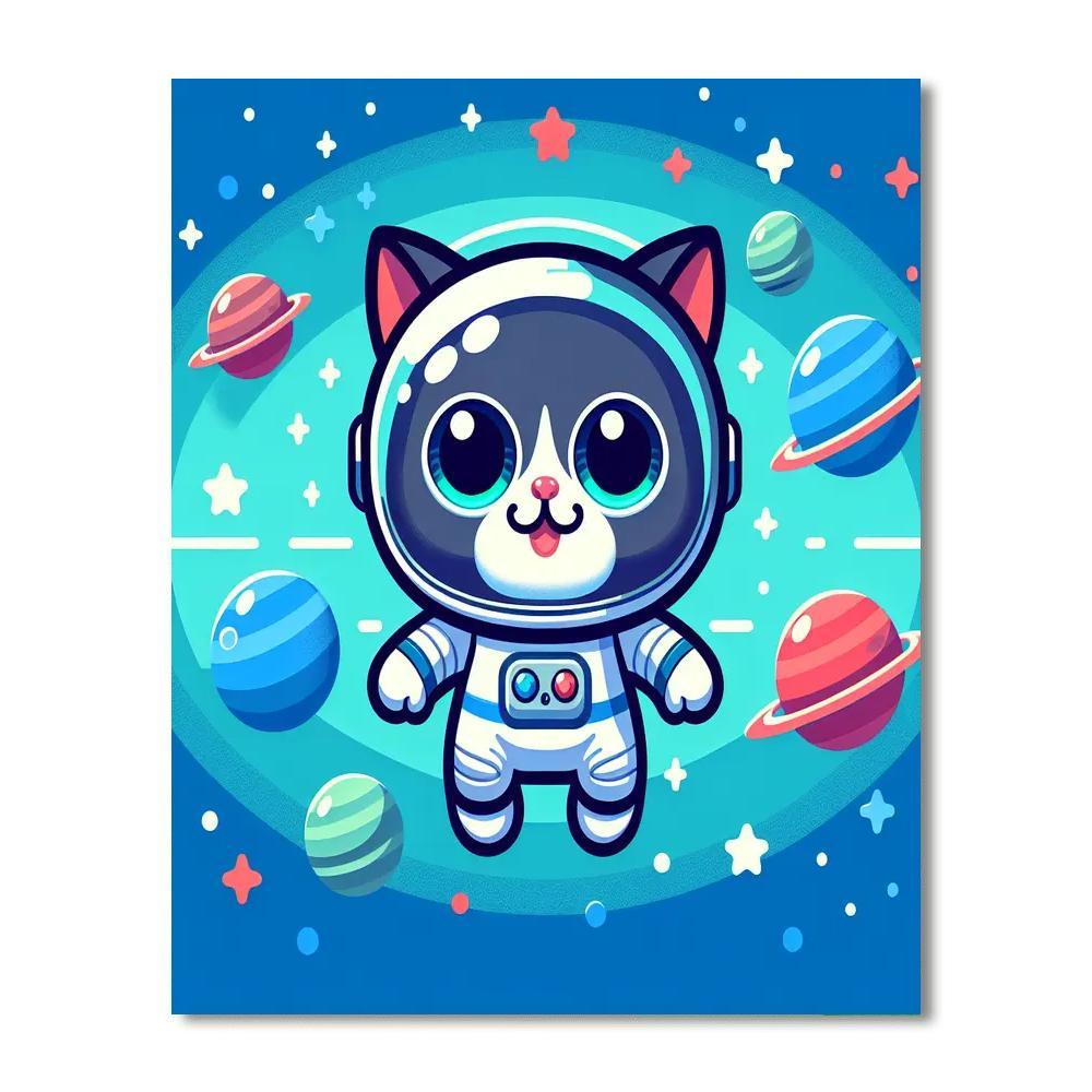 Space Cat Explorers Paint By Number